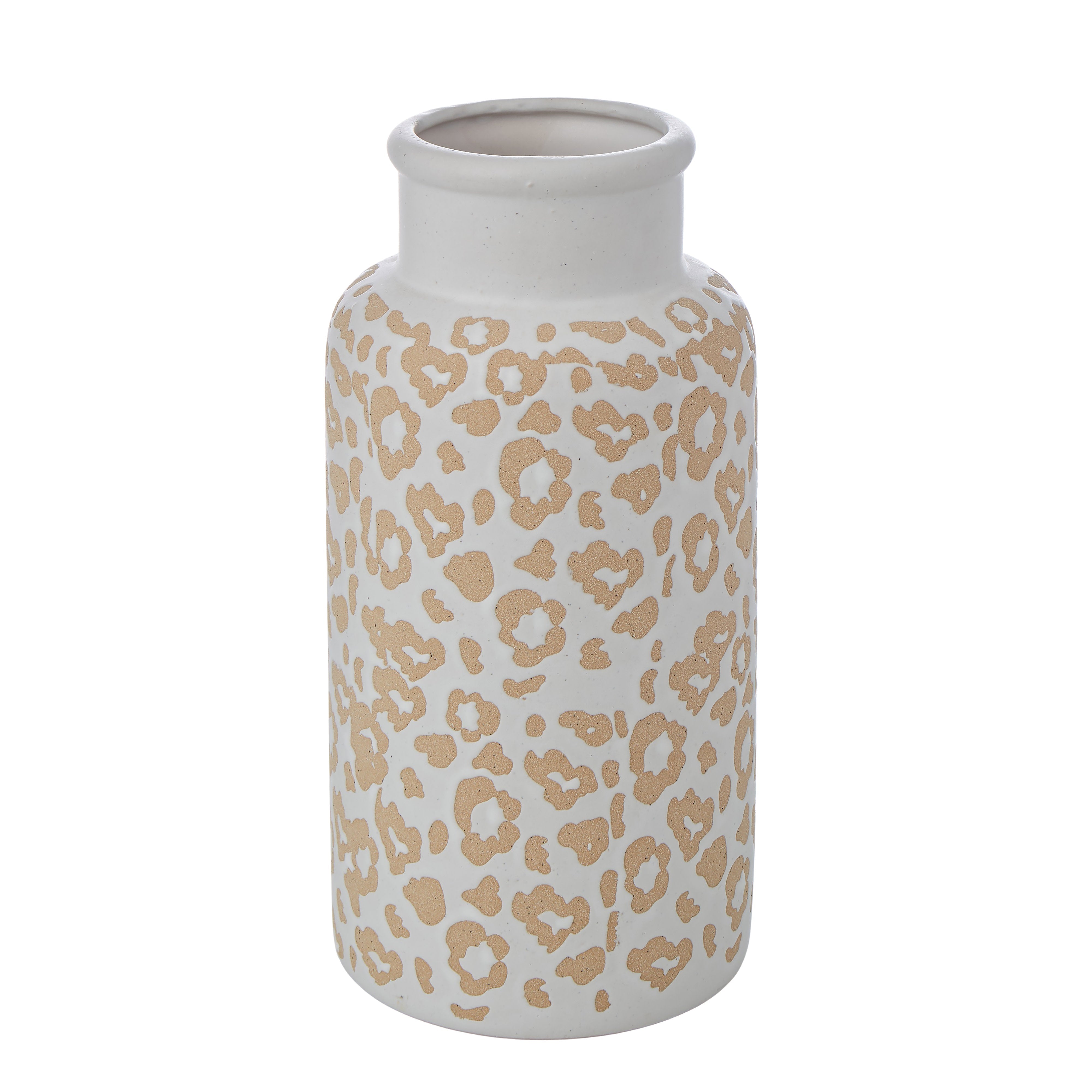 Emporium Animal Print Stoneware Vessel Large White