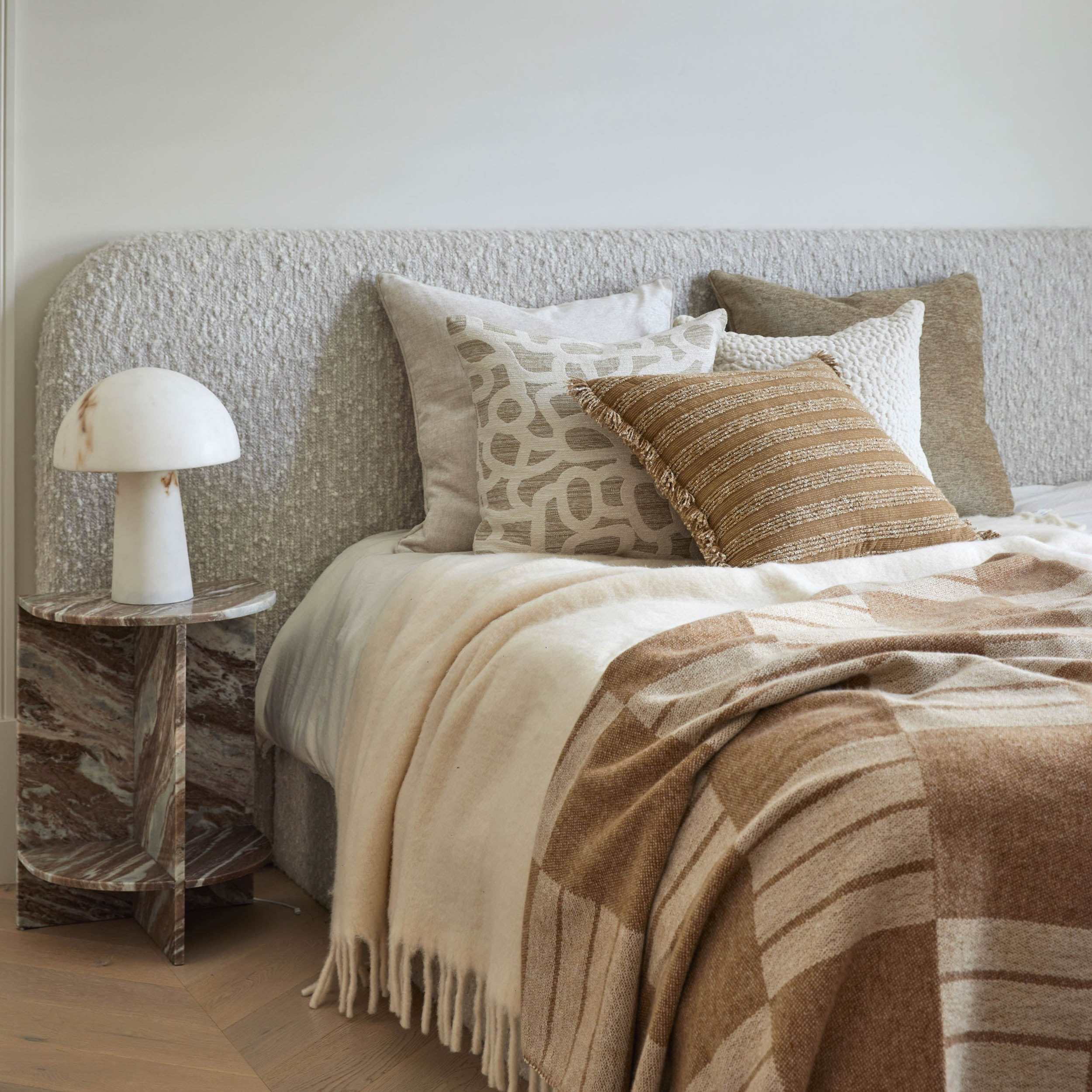 Amalfi Arco Cushion Grey & Ivory