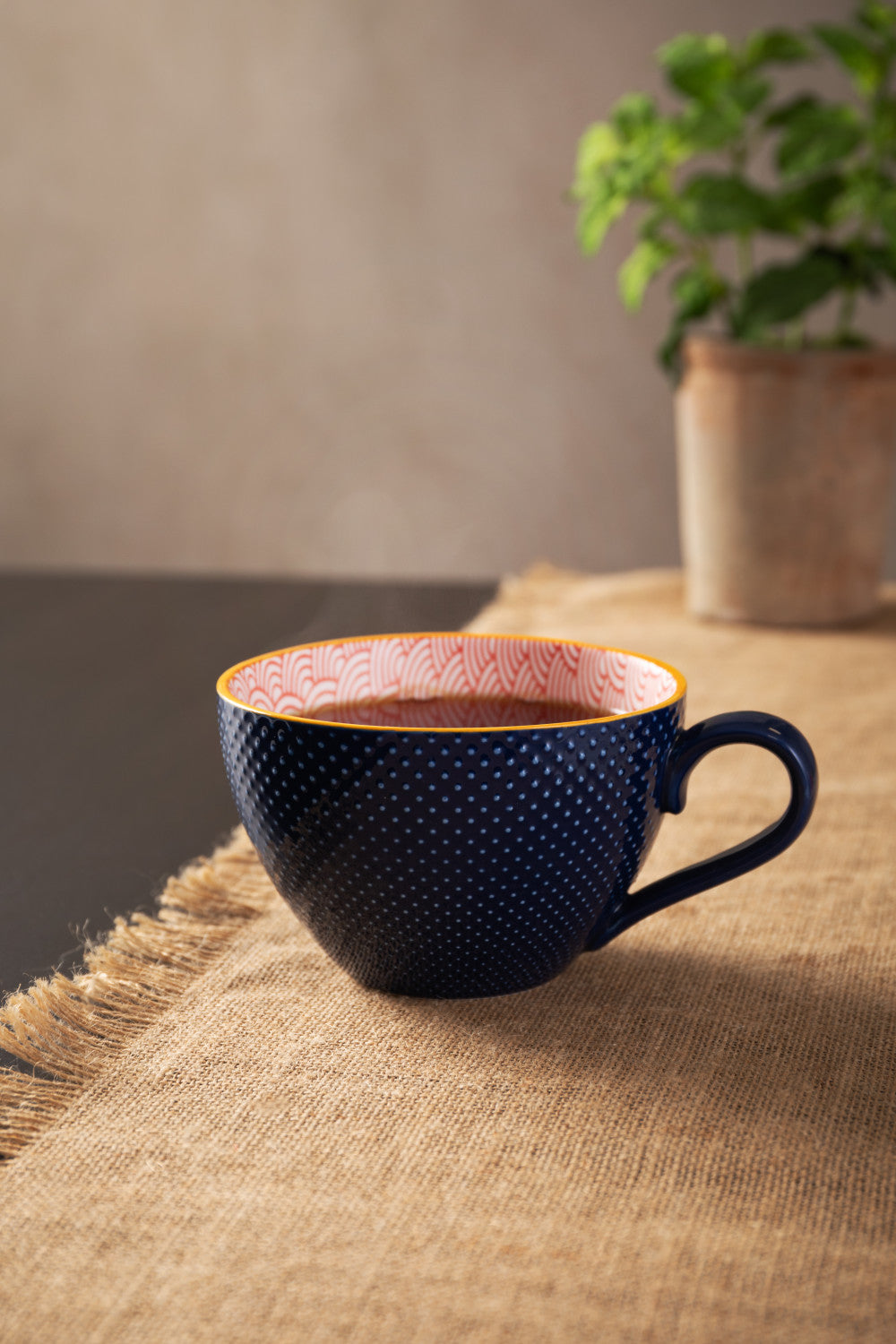 Mikasa Stoneware Mug 330ml (Red & Blue Arc)