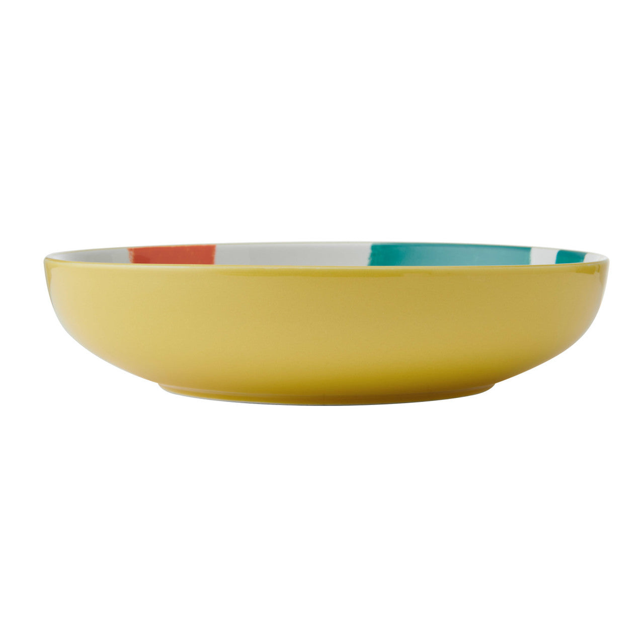 Mikasa Glazed Stoneware Coupe Bowl 21cm (Yellow Abstract)