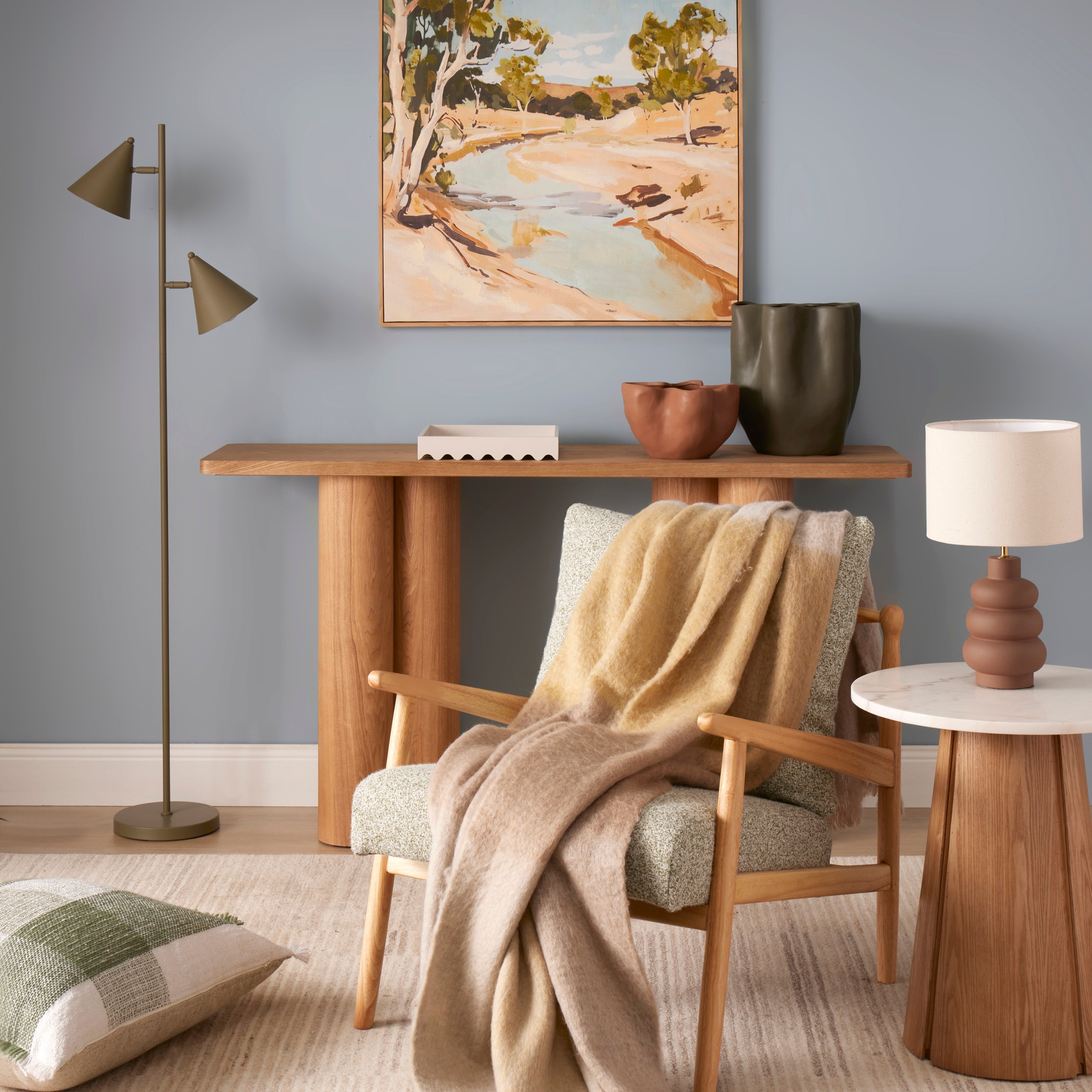 Amalfi Fluid Vase Raw Umber