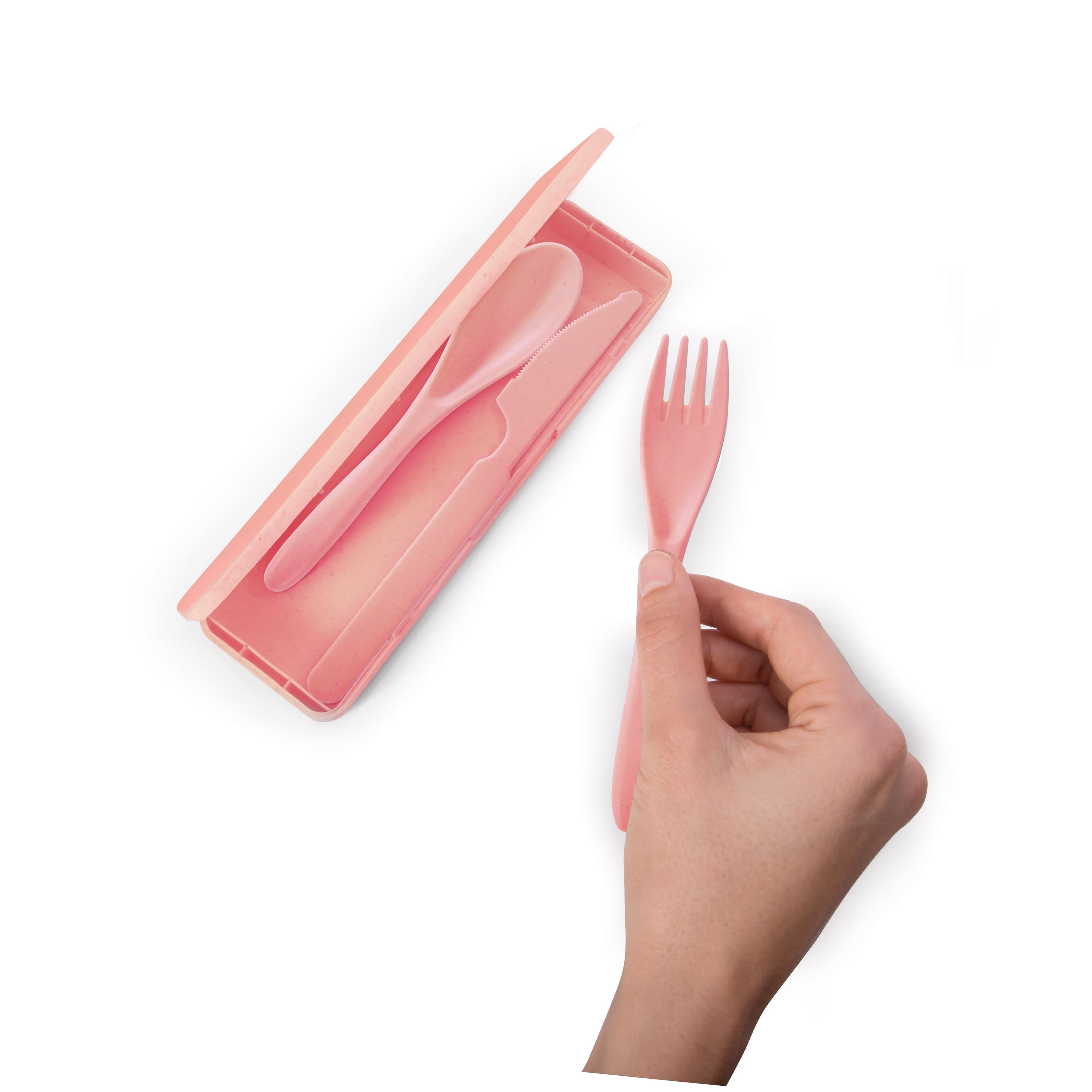 isGift Wheat Straw Cutlery Set Sorbet