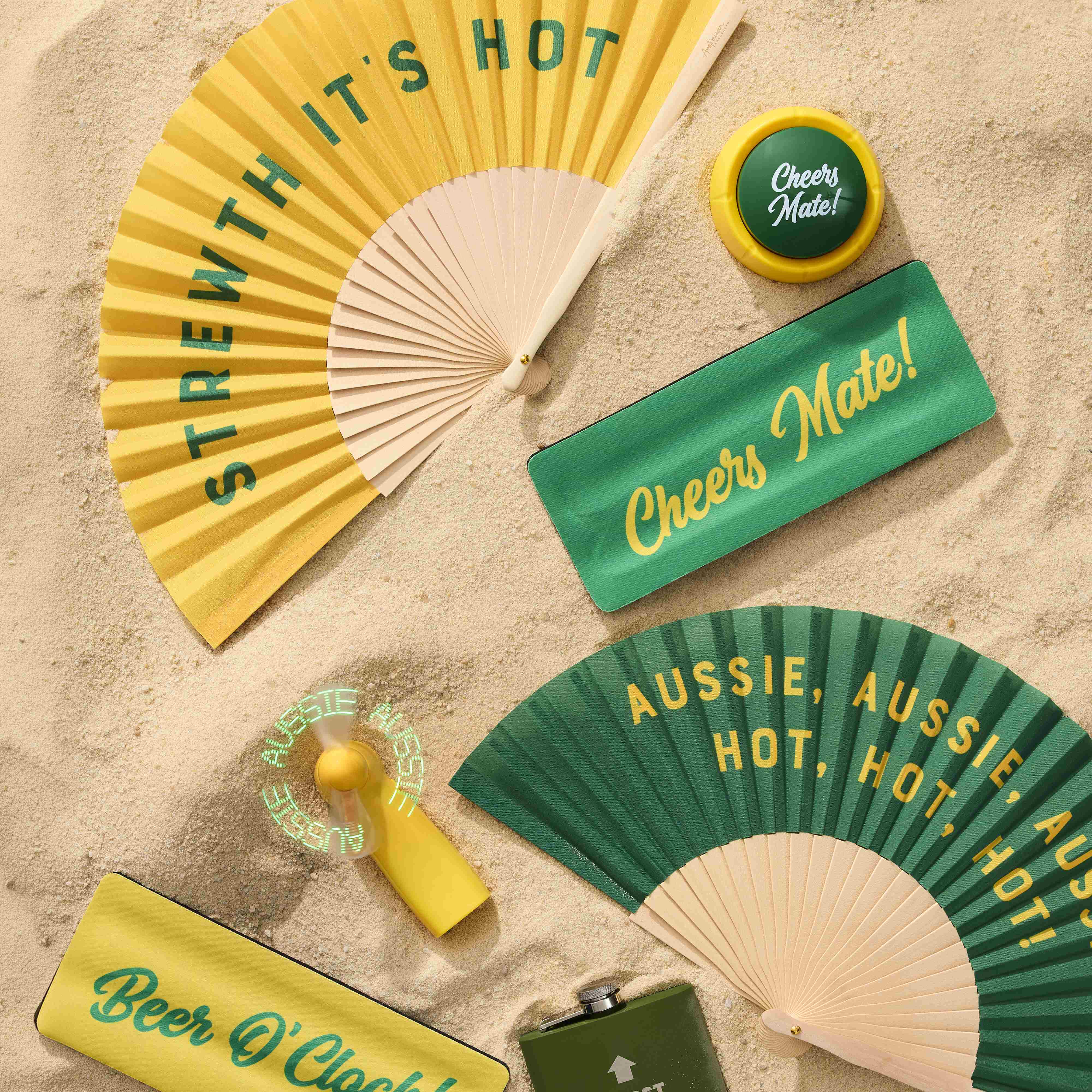 Australian Collection Cheers Mate Slap On Stubby Cooler Assorted