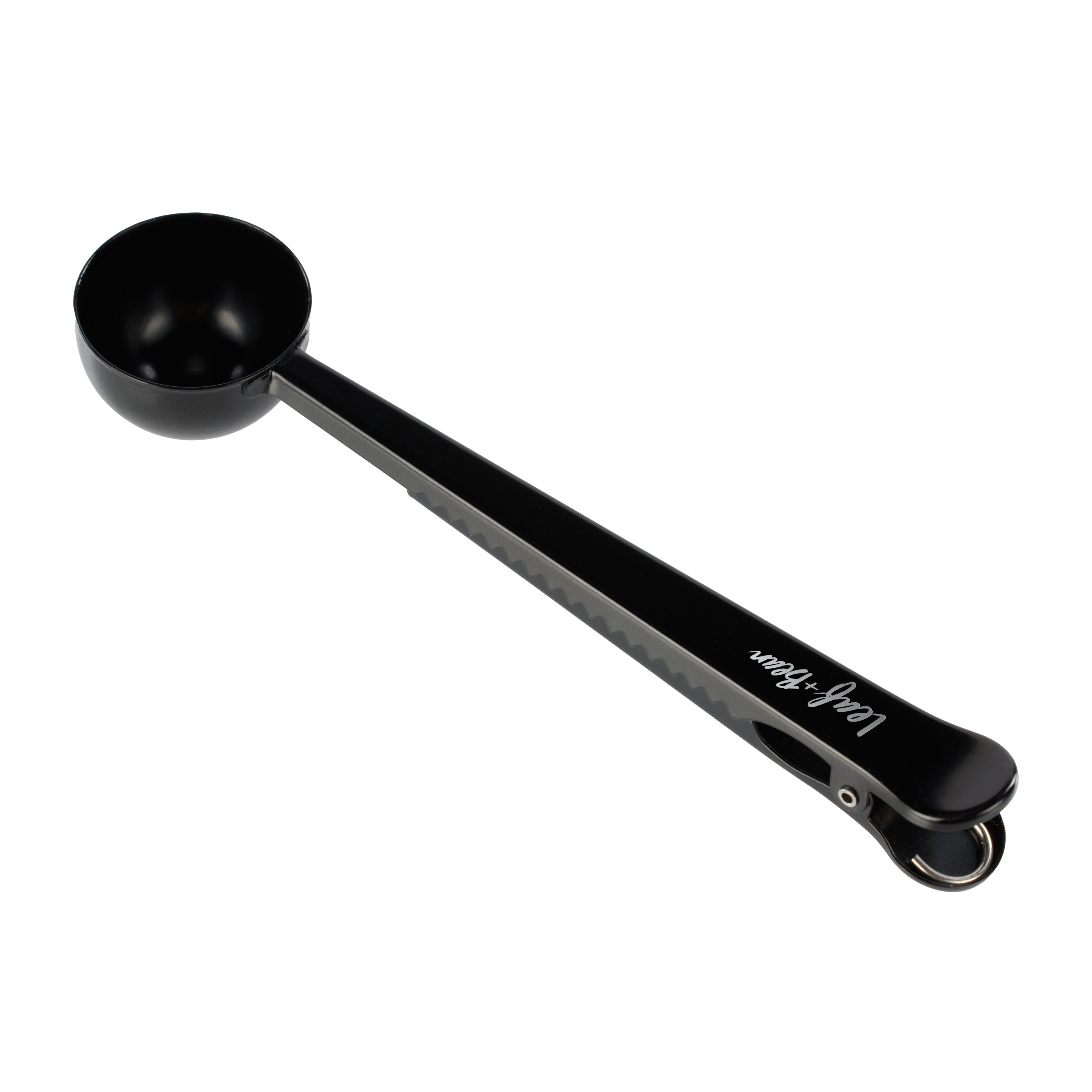 Leaf & Bean Stainless Steel Coffee Scoop & Clip Black
