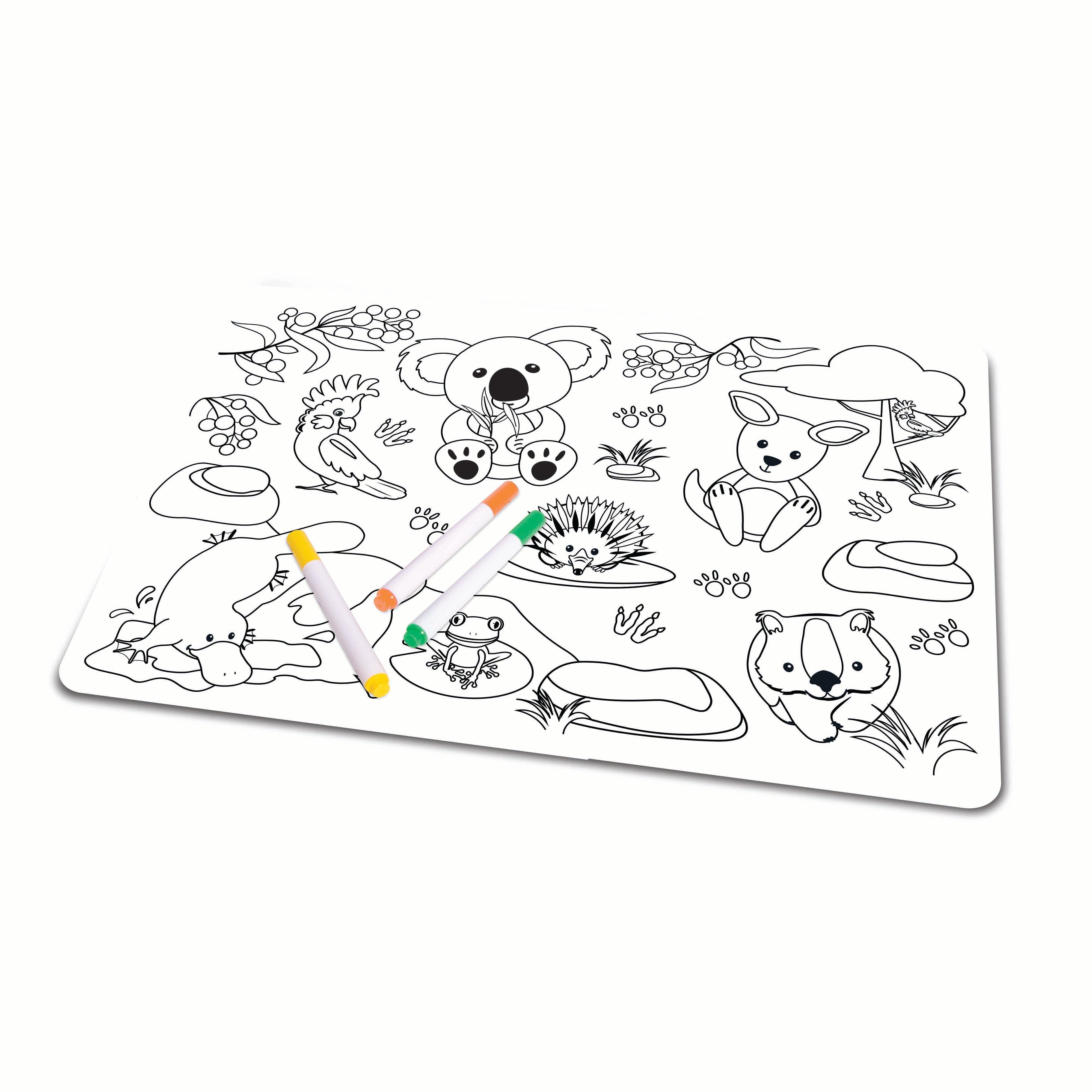 The Australian Collection Colour in Placemat Aussie Animals