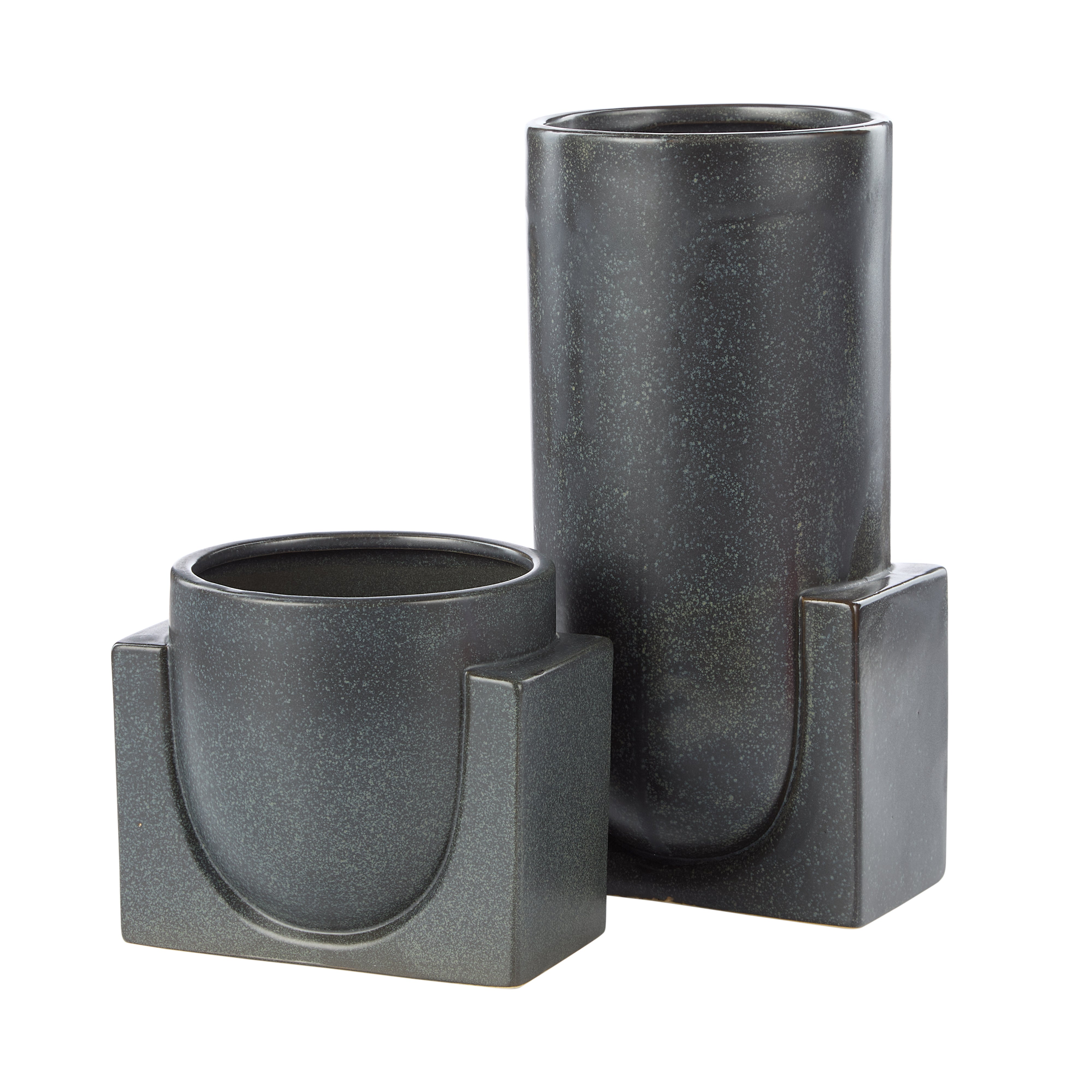 Amalfi Ponti Stoneware Vase Black