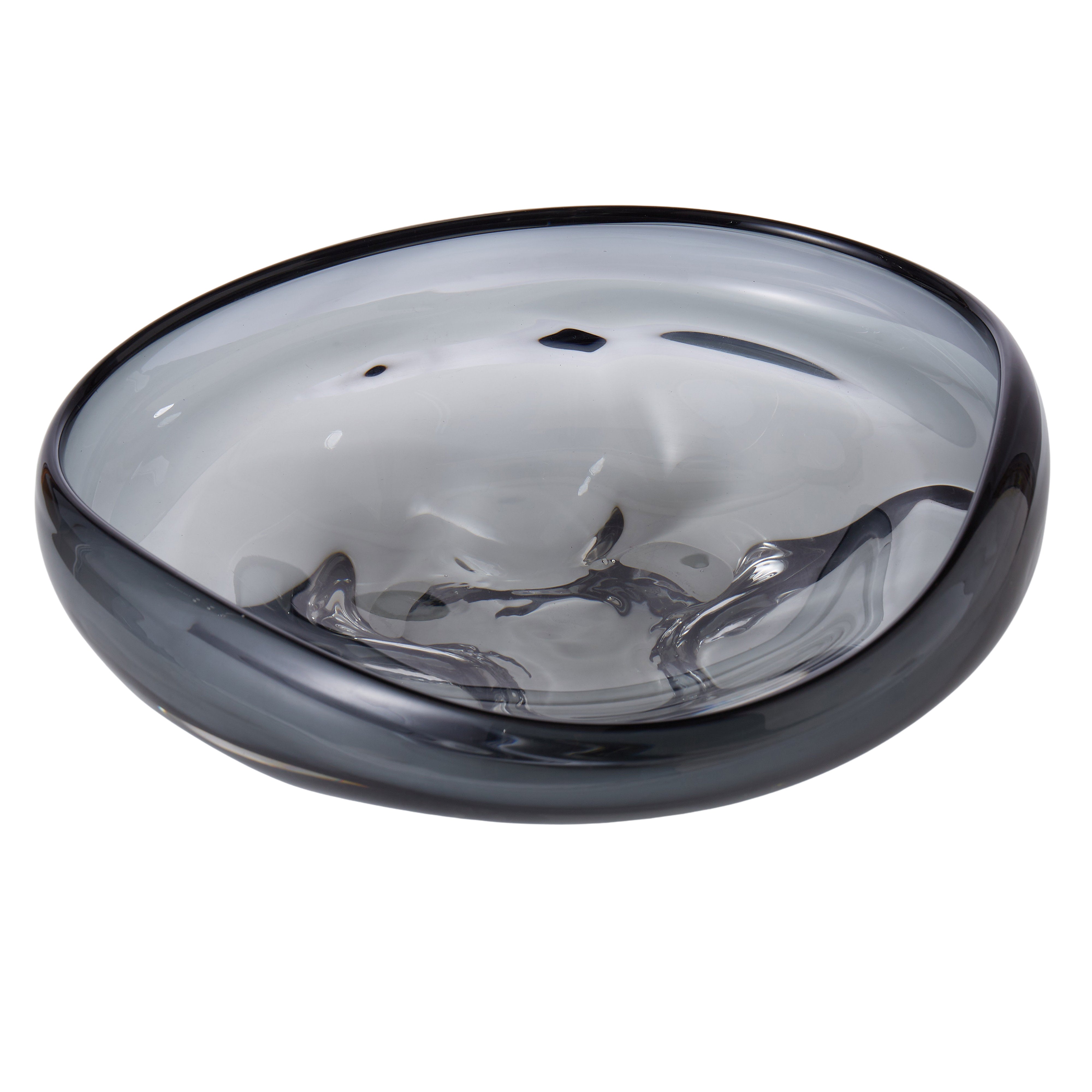 Grand Designs Organic Shape Shallow Bowl Large Smoke