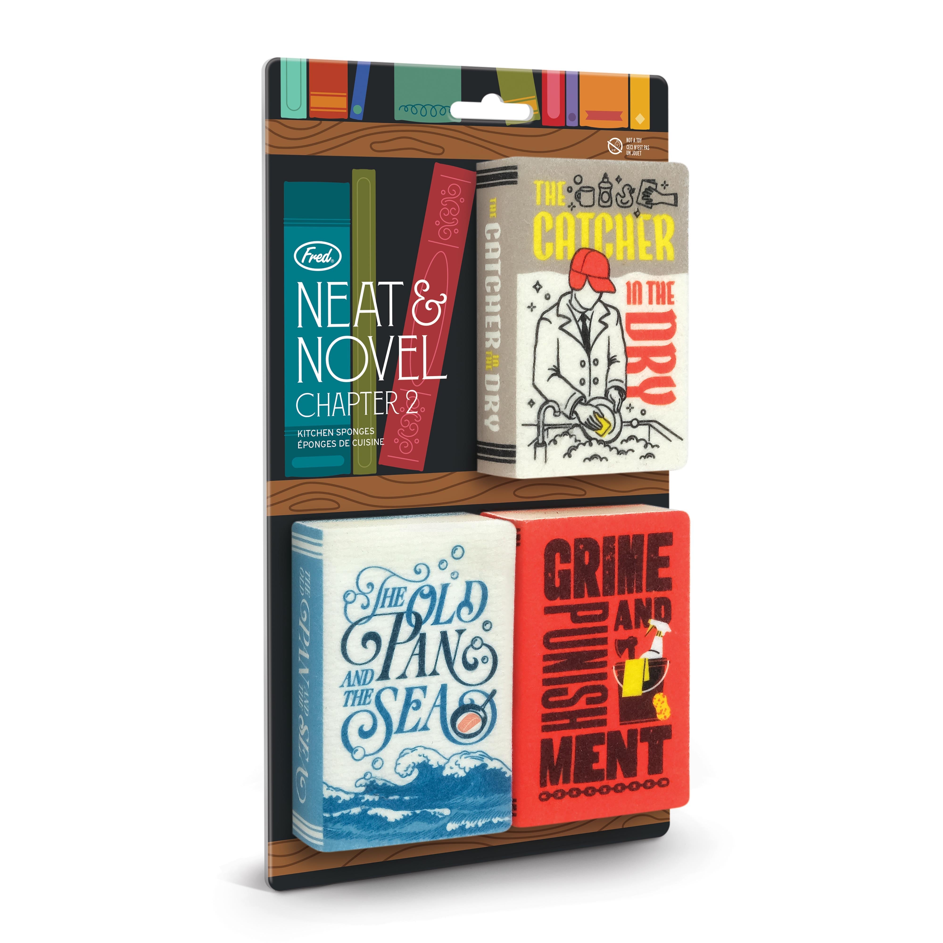 Fred Neat and Novel Chapter 2 Sponges 3 Piece Set Multi-Coloured