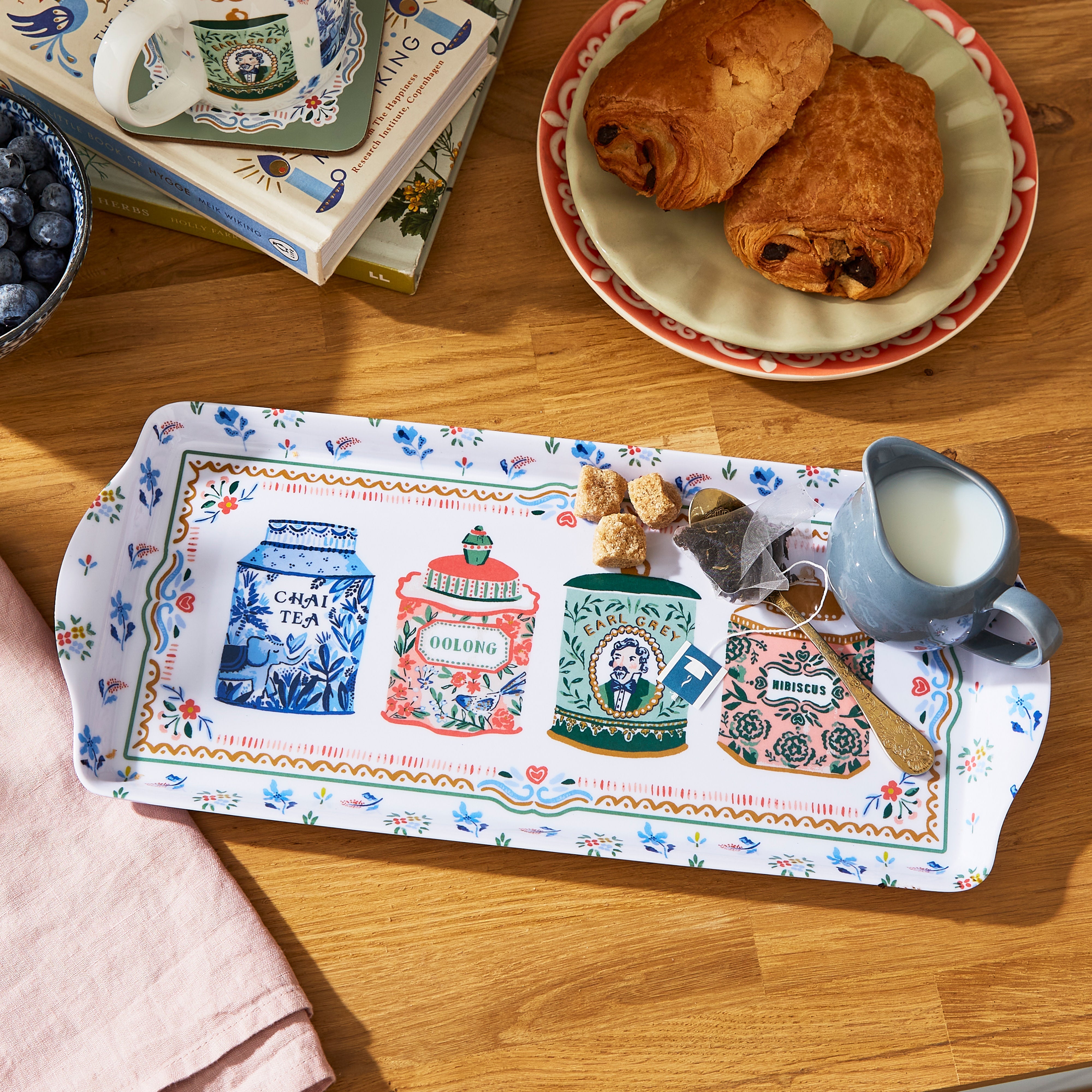 Ulster Weavers Tea Tins Small Tray Multi-Coloured