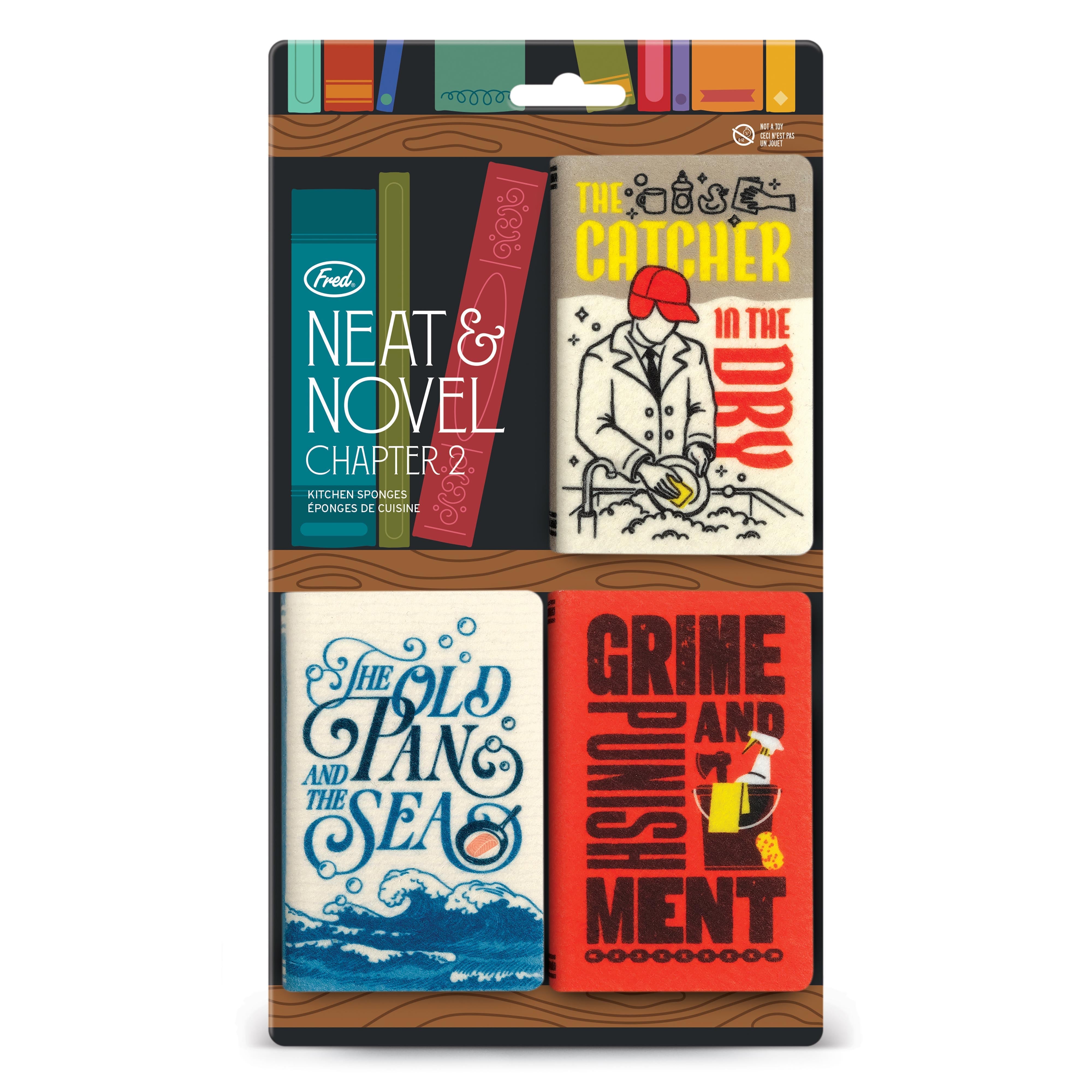 Fred Neat and Novel Chapter 2 Sponges 3 Piece Set Multi-Coloured