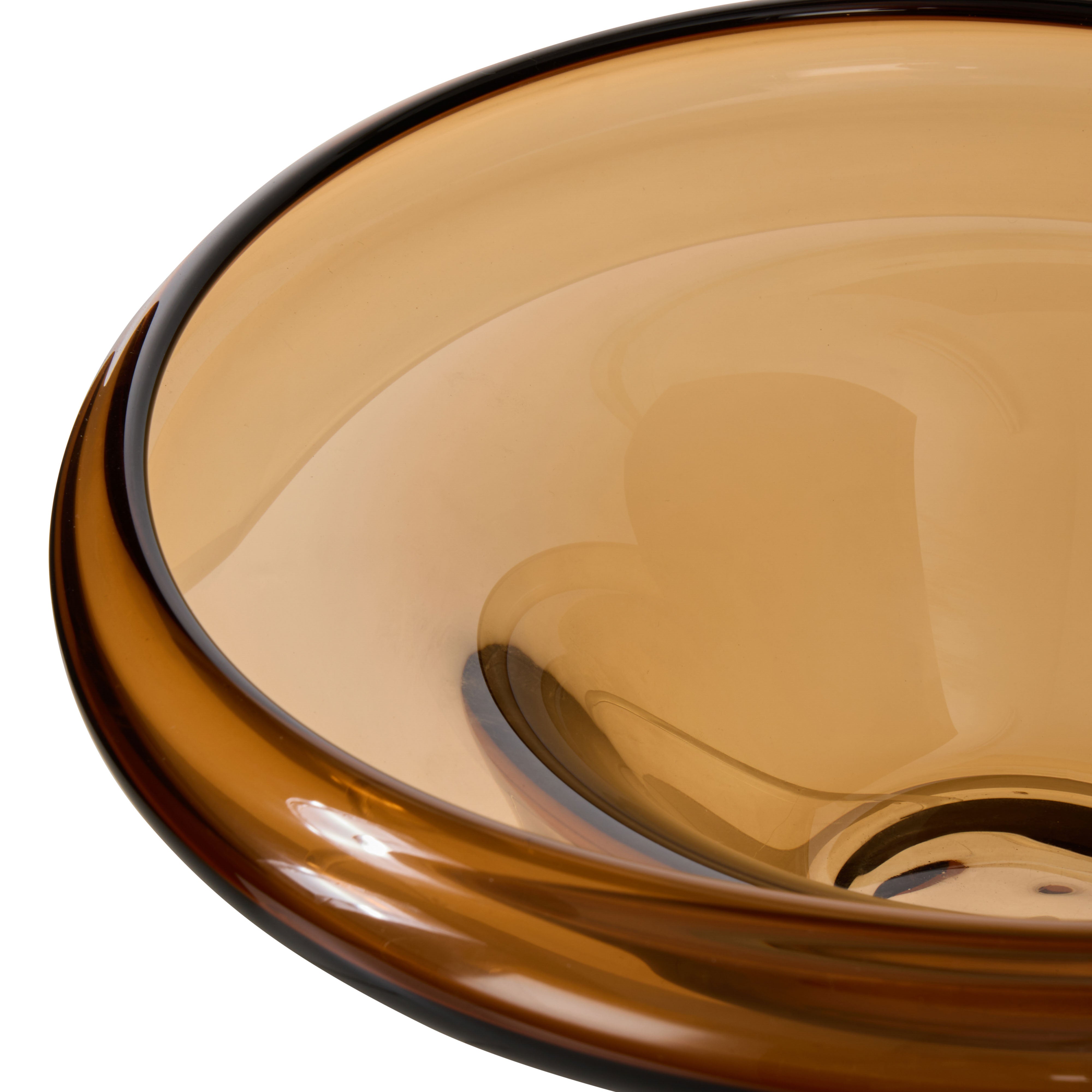 Amalfi Wavy Glass Bowl Brown
