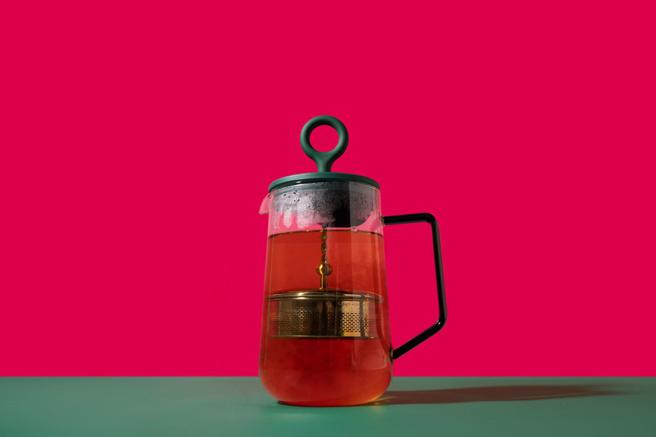 La Cafetière Gyro Glass Spinning Tea Infuser 4 Cup / 1.25L (Green)