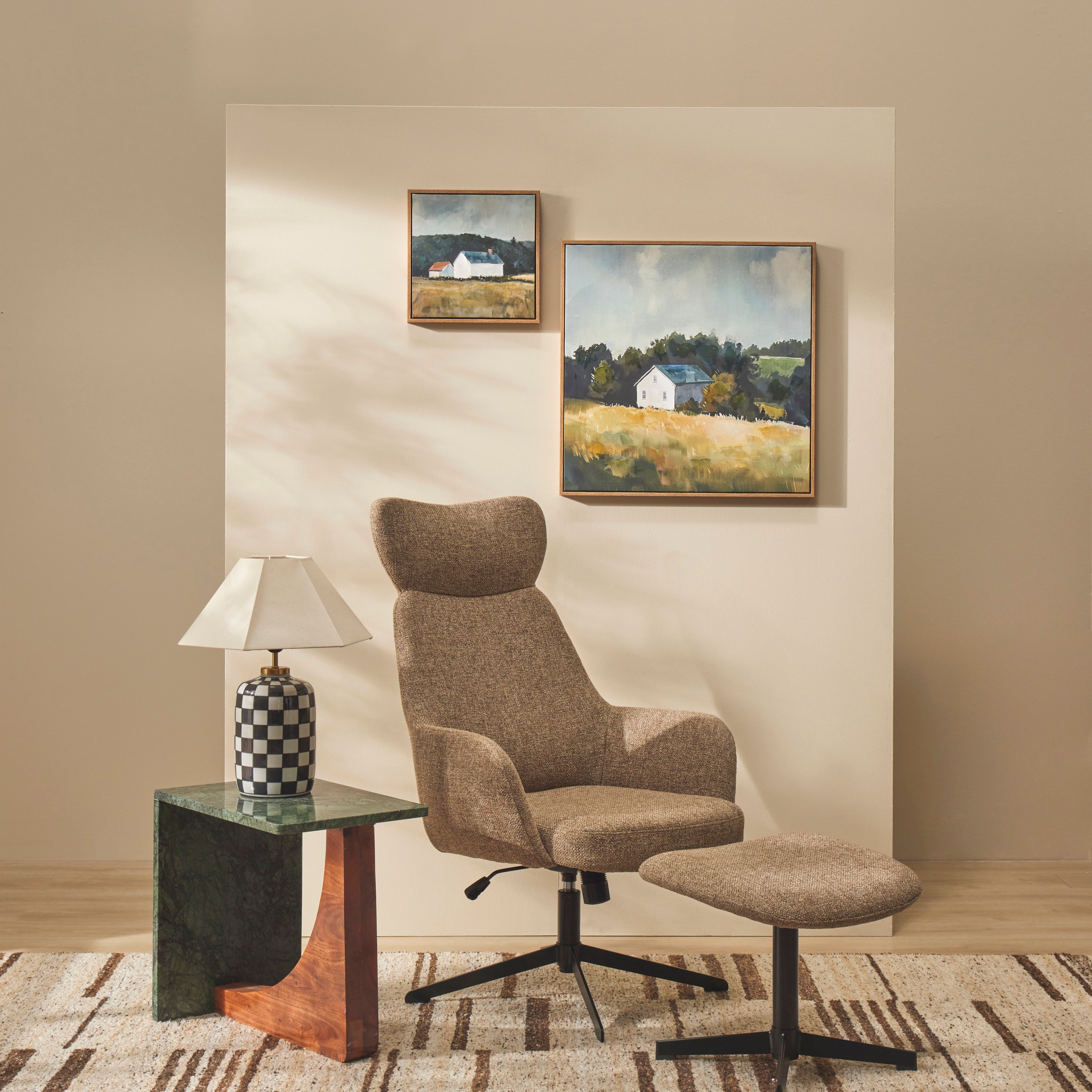 Academy Prairie House Hand Painted Wall Art Multi-Coloured