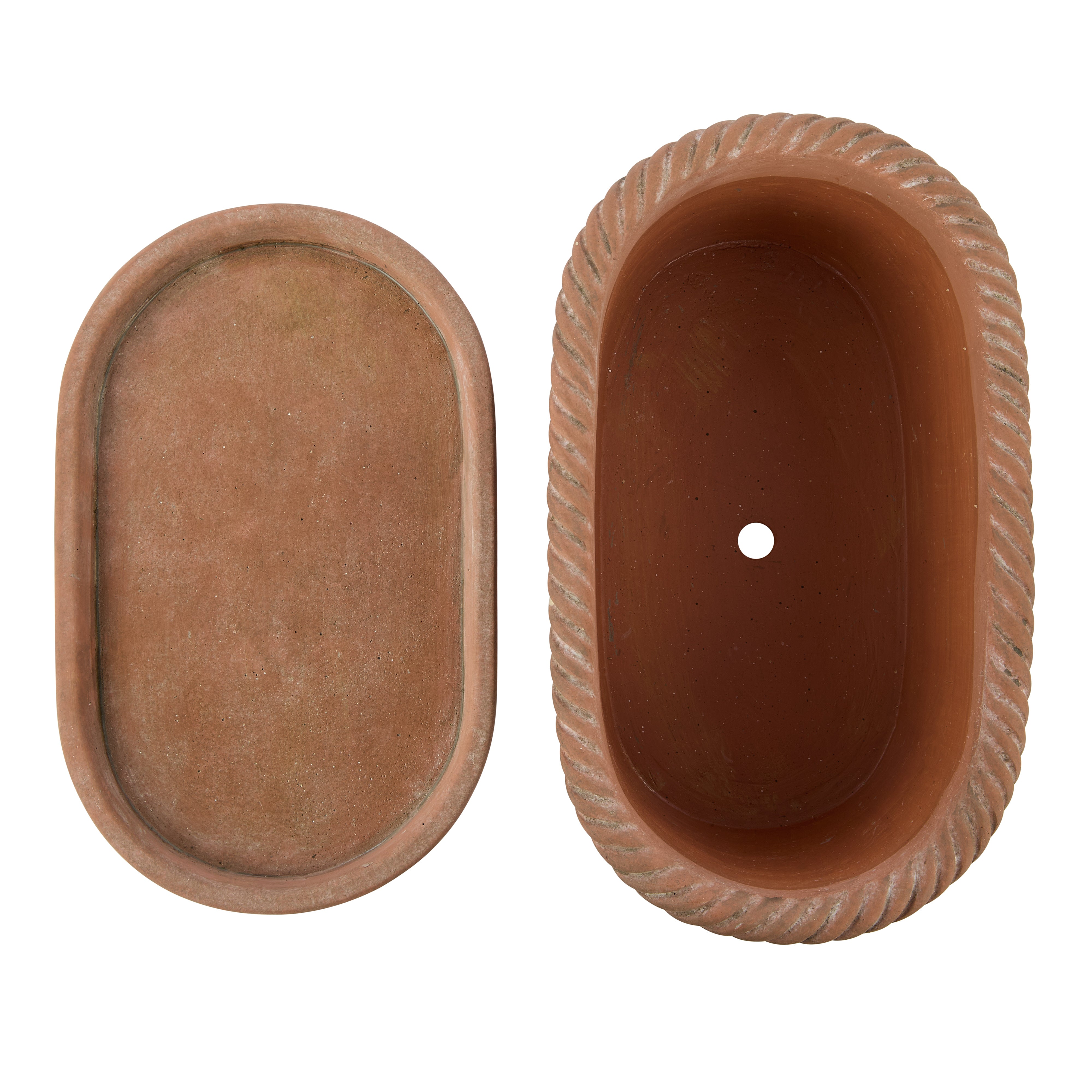 Rogue Chinon Oval Pot With Saucer