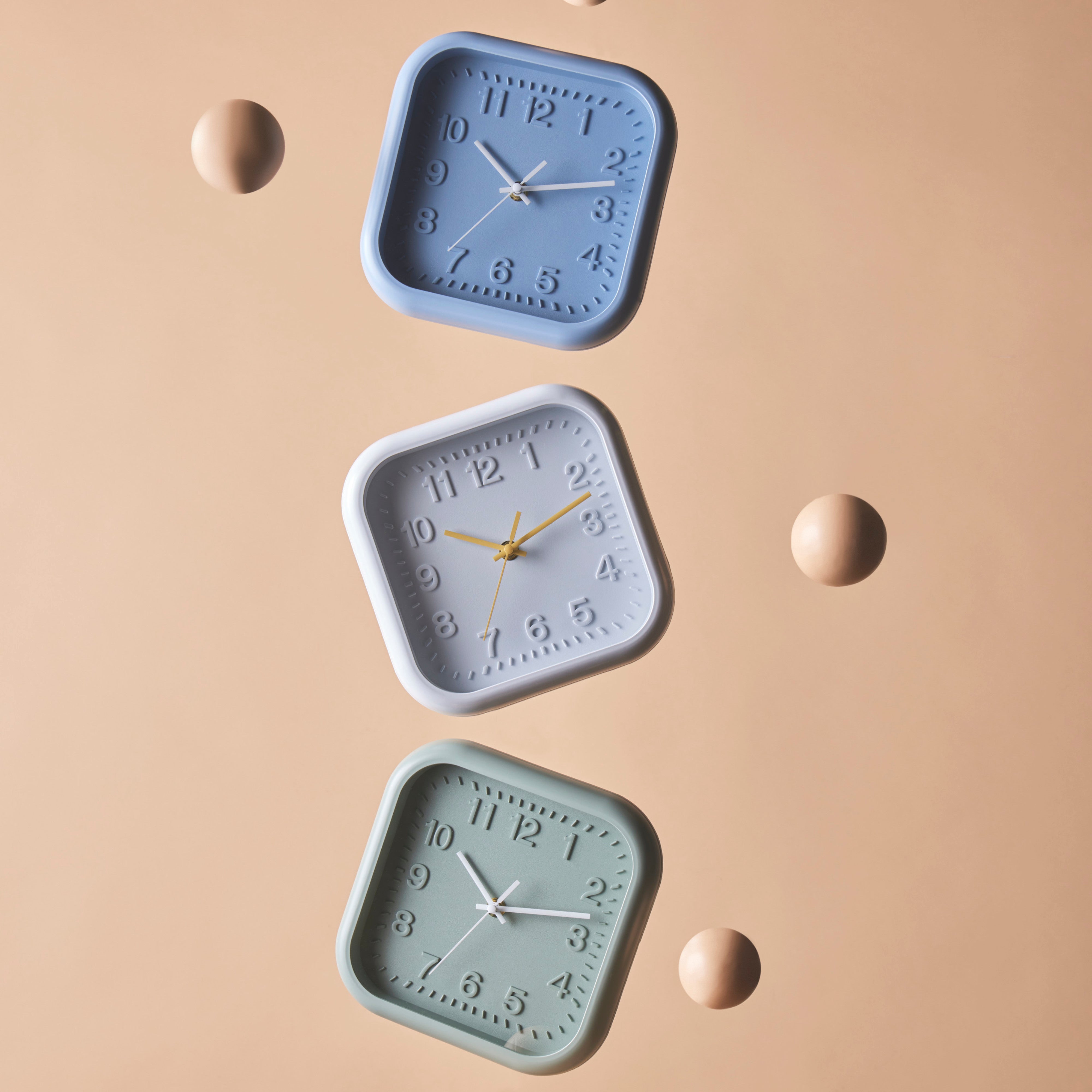 Emporium Nico Mini Wall Clock Blue & White