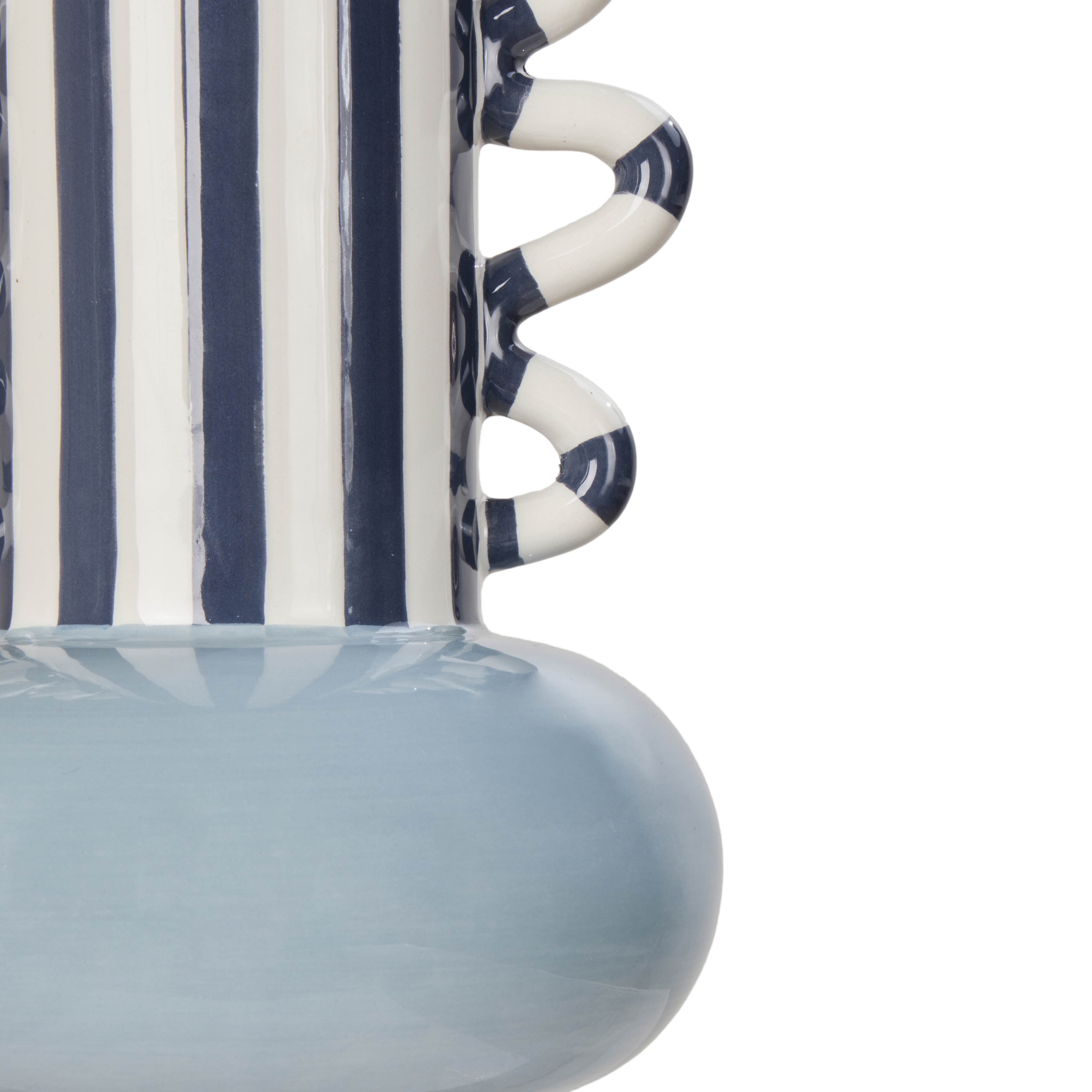 Emporium Harper Stripe Vase Small Blue & Moonbeam