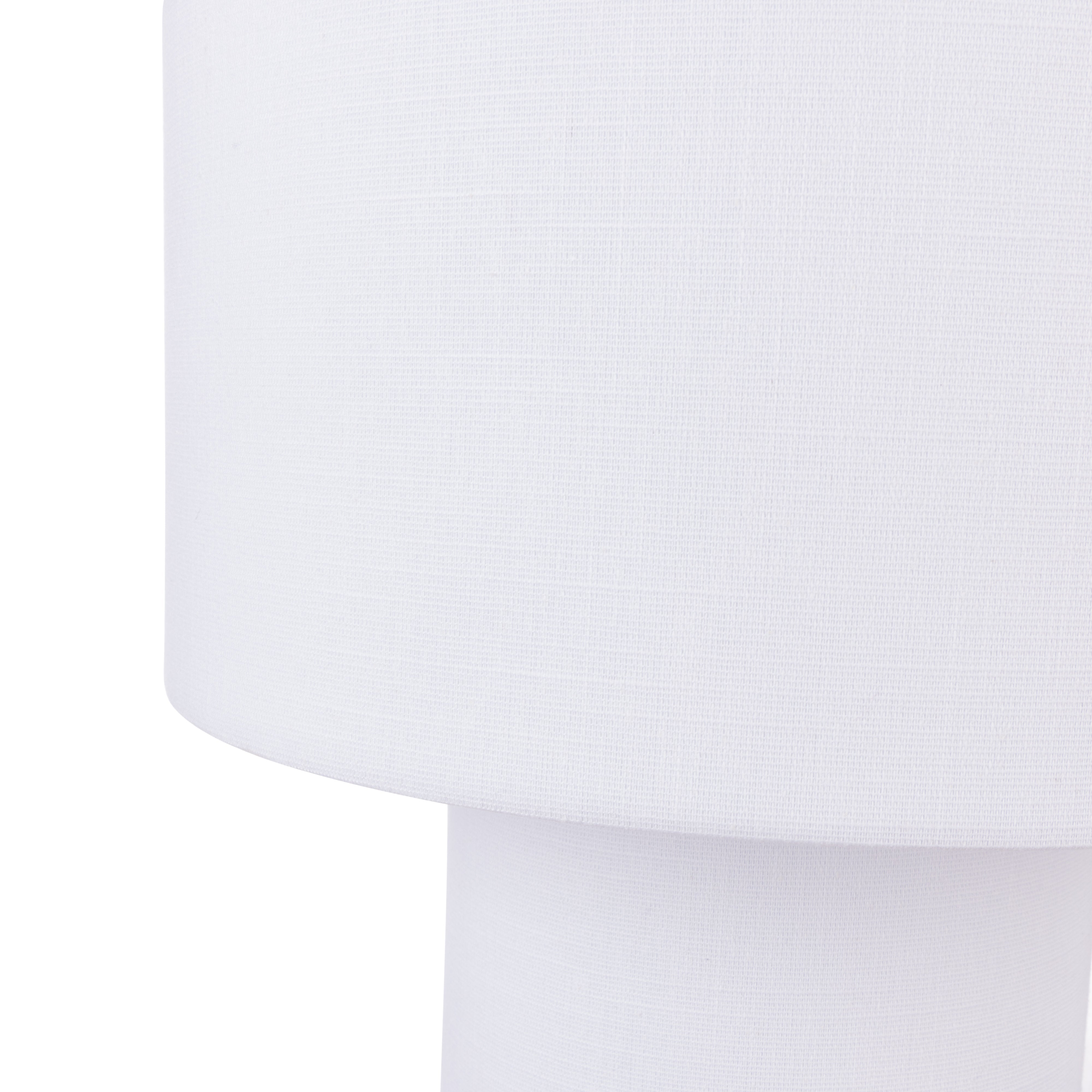 Emporium Hendrix Fabric Table Lamp White