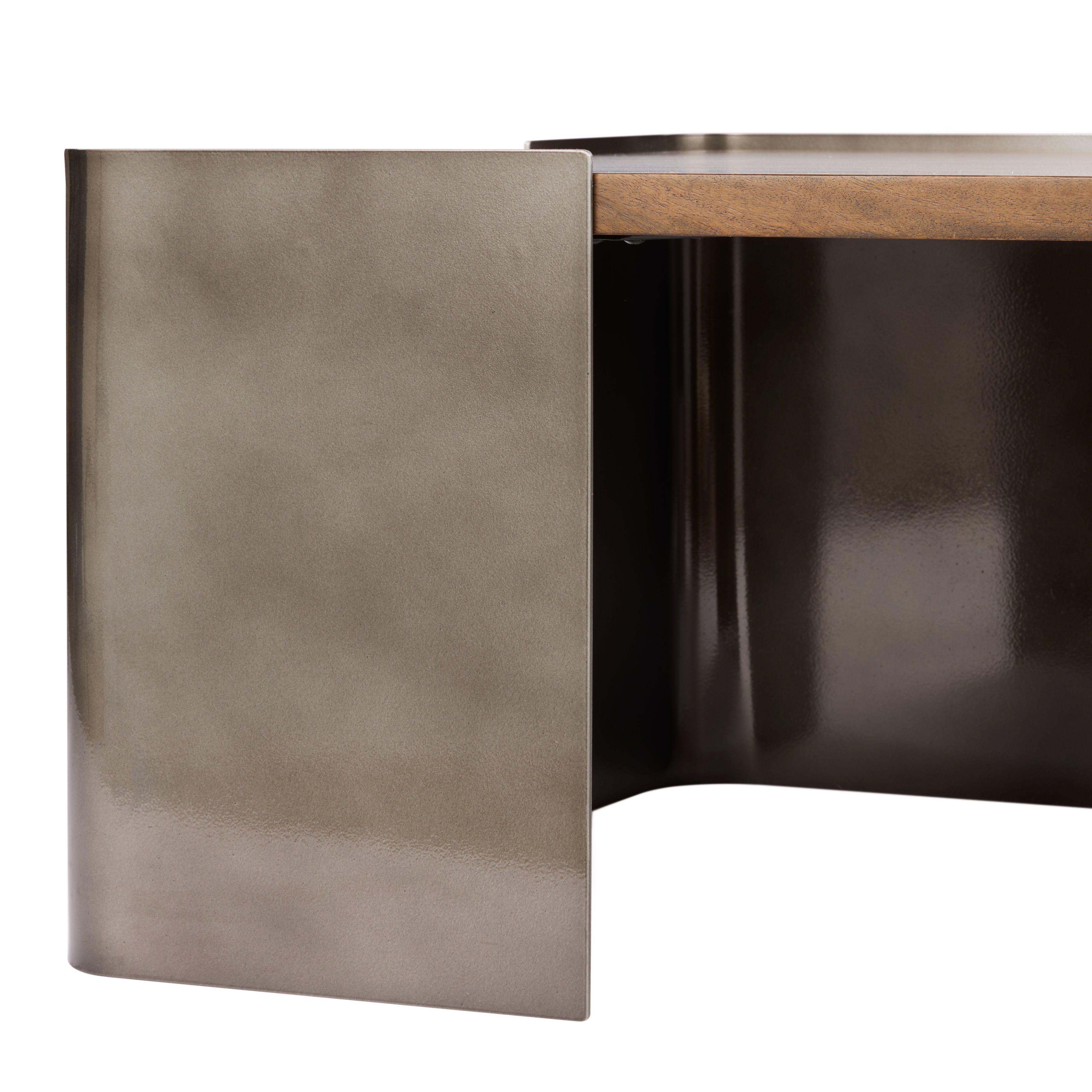 Grand Designs Asher Coffee Table Gunmetal & Walnut