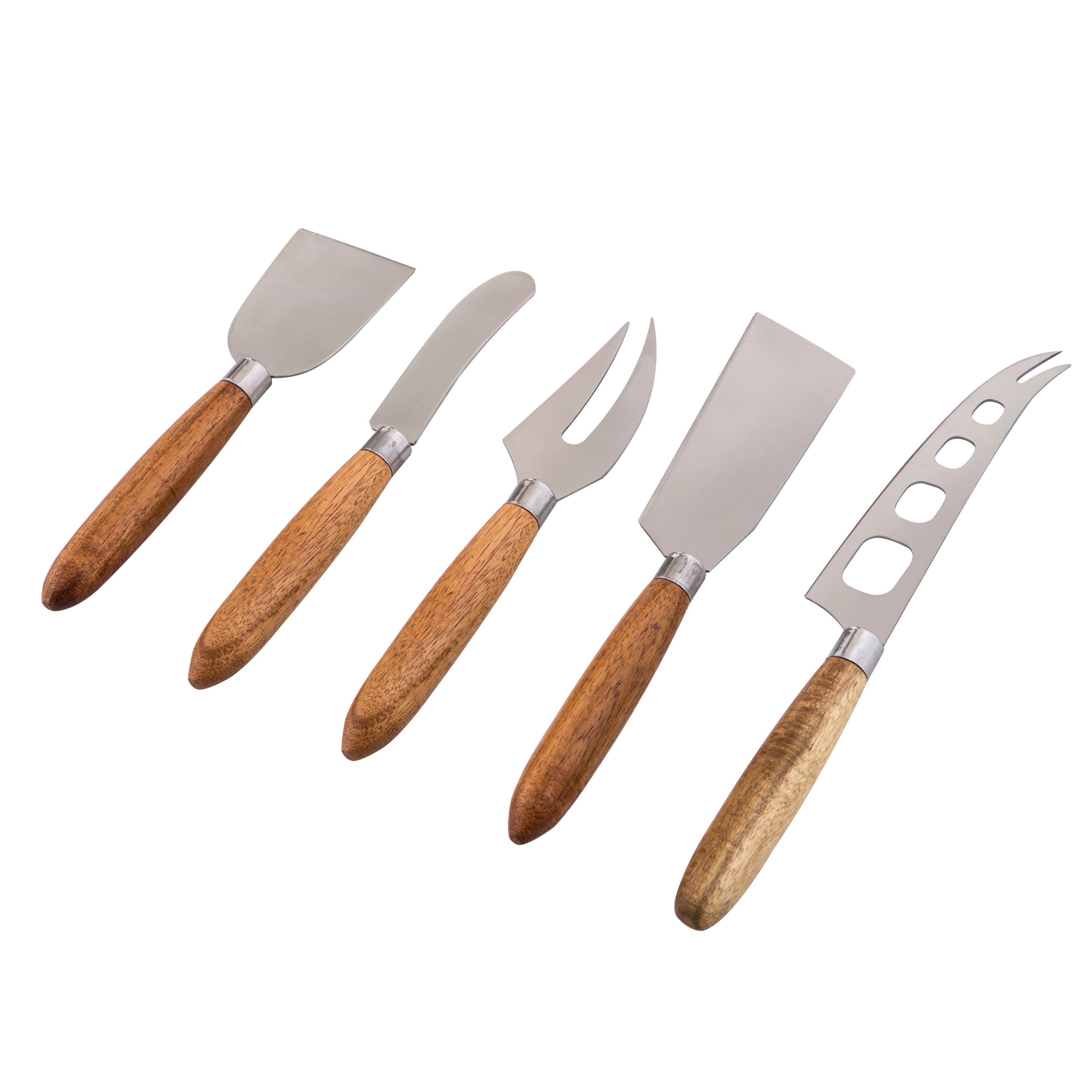 Davis & Waddell Fine Foods Cheese Knife Set 5 Piece Natural & Stainless