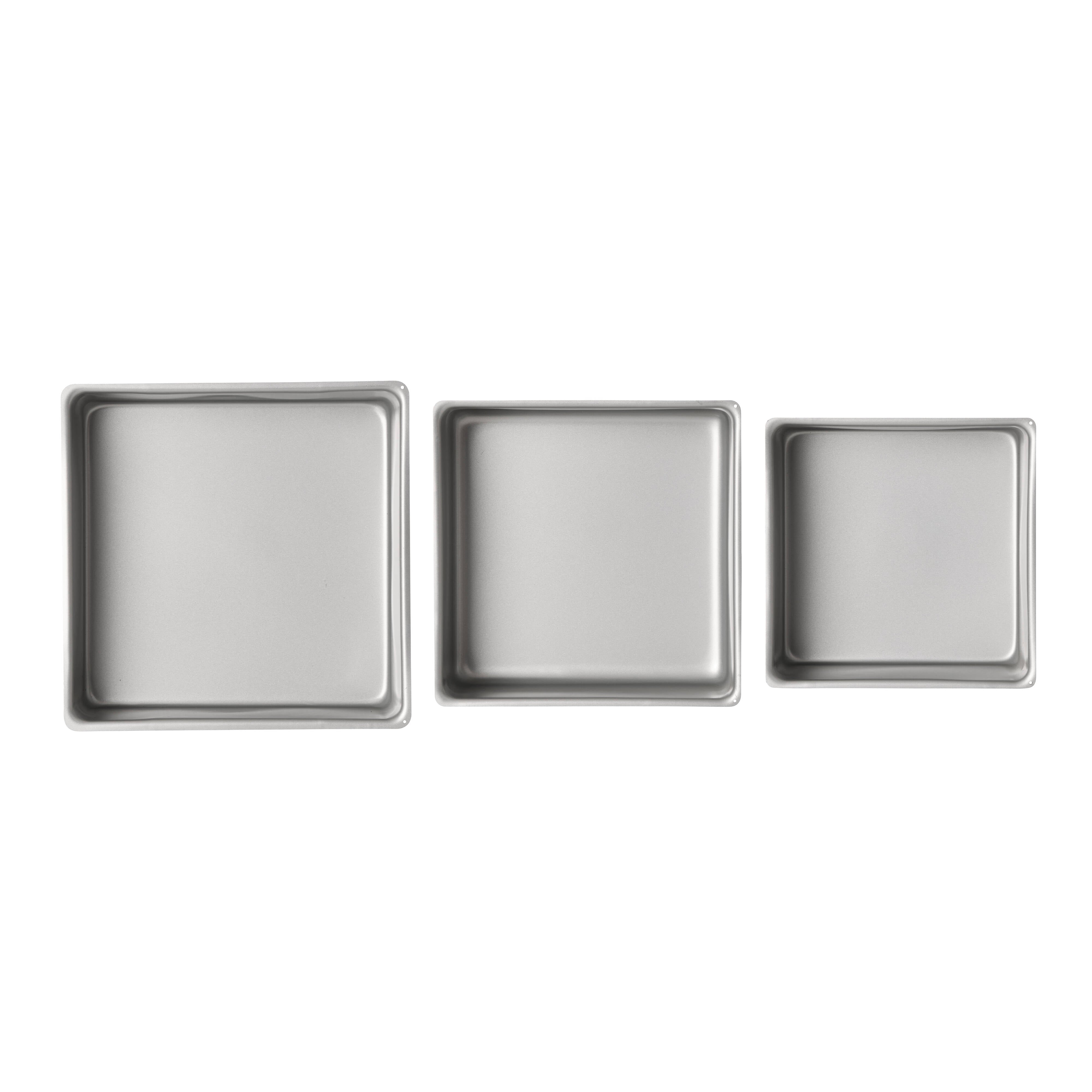 Davis & Waddell Non-Stick Square Cake Pan 3 Piece Set Cream