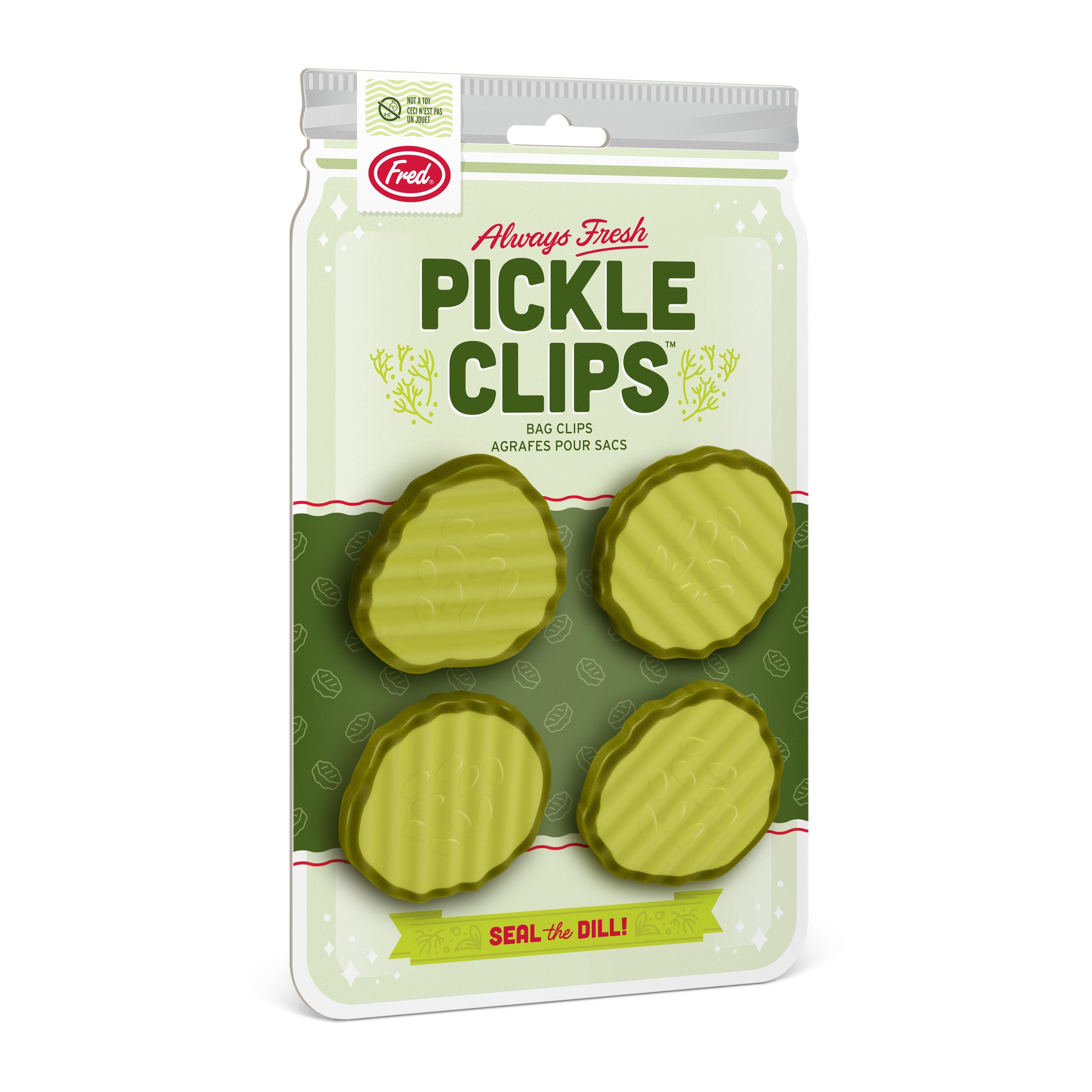 Fred Pickle Clips Bag Clips 4 Piece Set Green