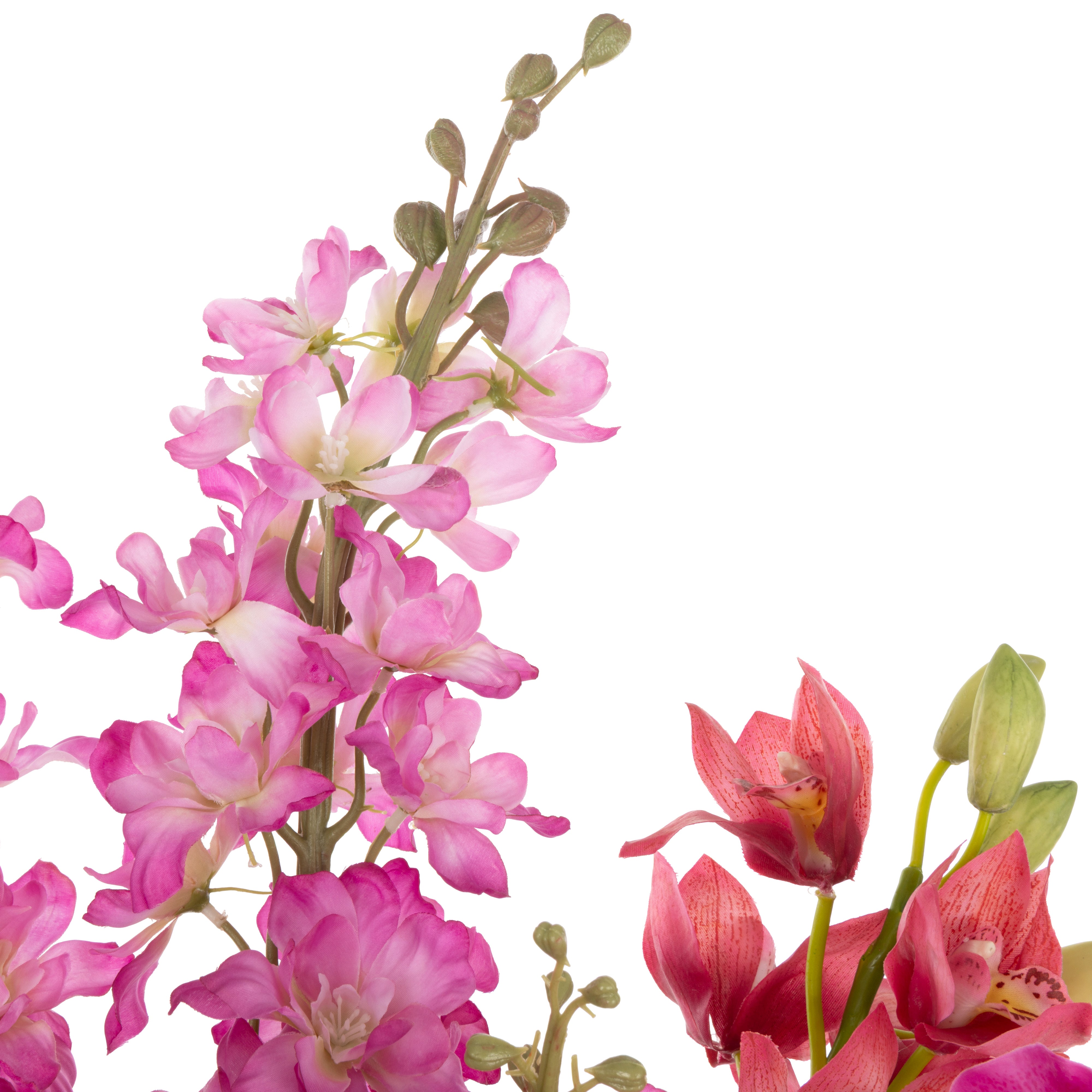 Rogue Peony Garden Mix - Glass Vase Pink & Orange