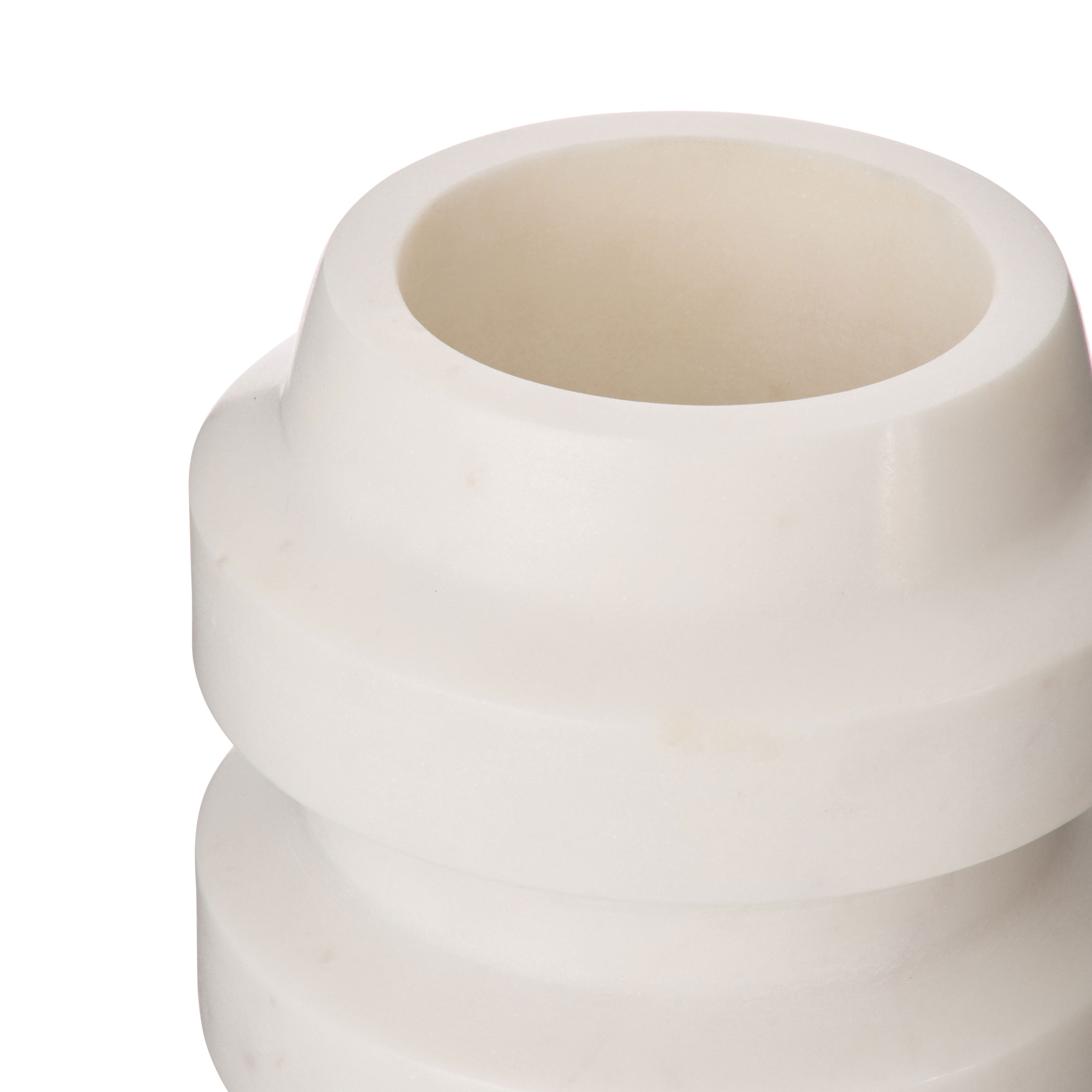 Grand Designs Eros Marble Vase White & Grey