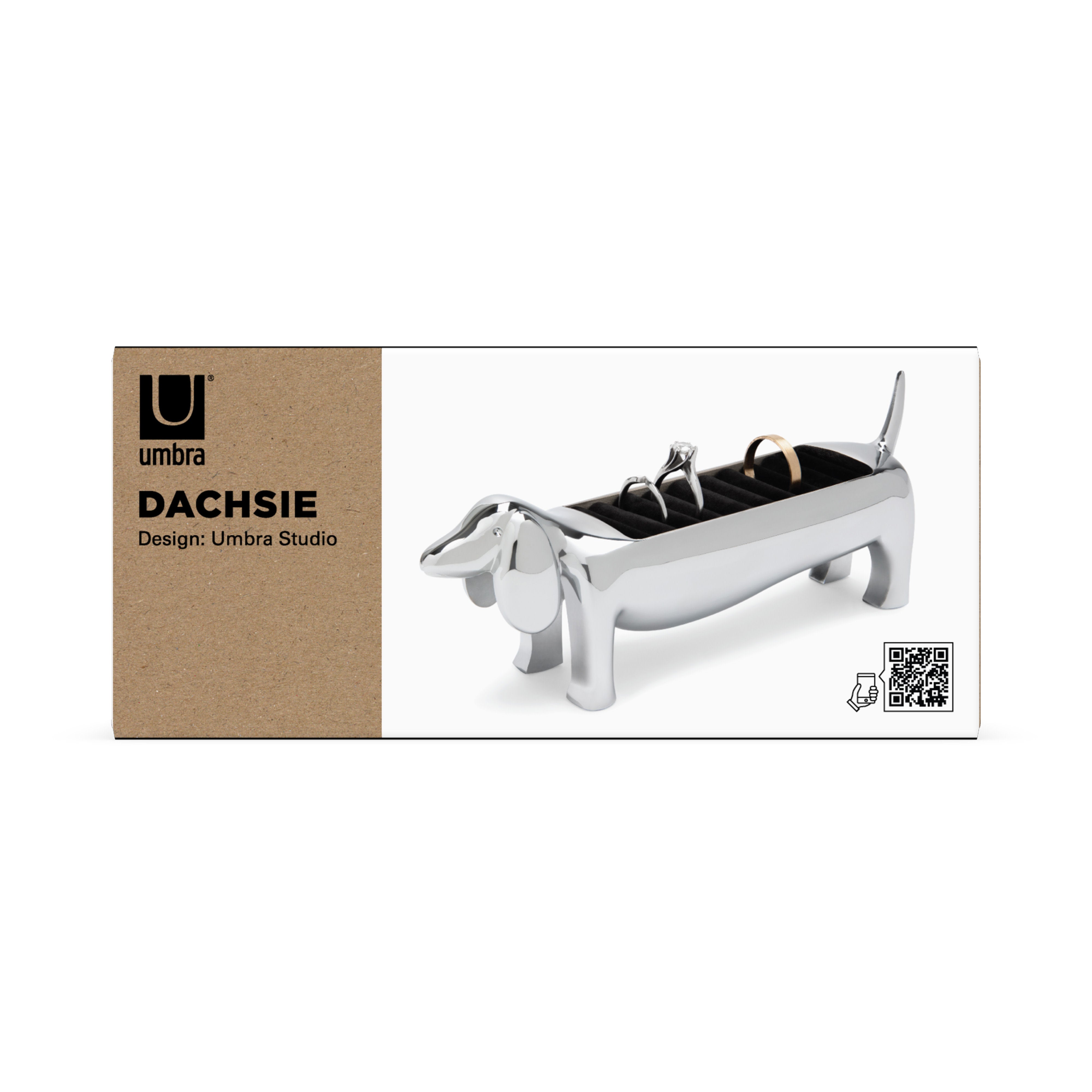 Umbra Dachsie Ring Holder Chrome