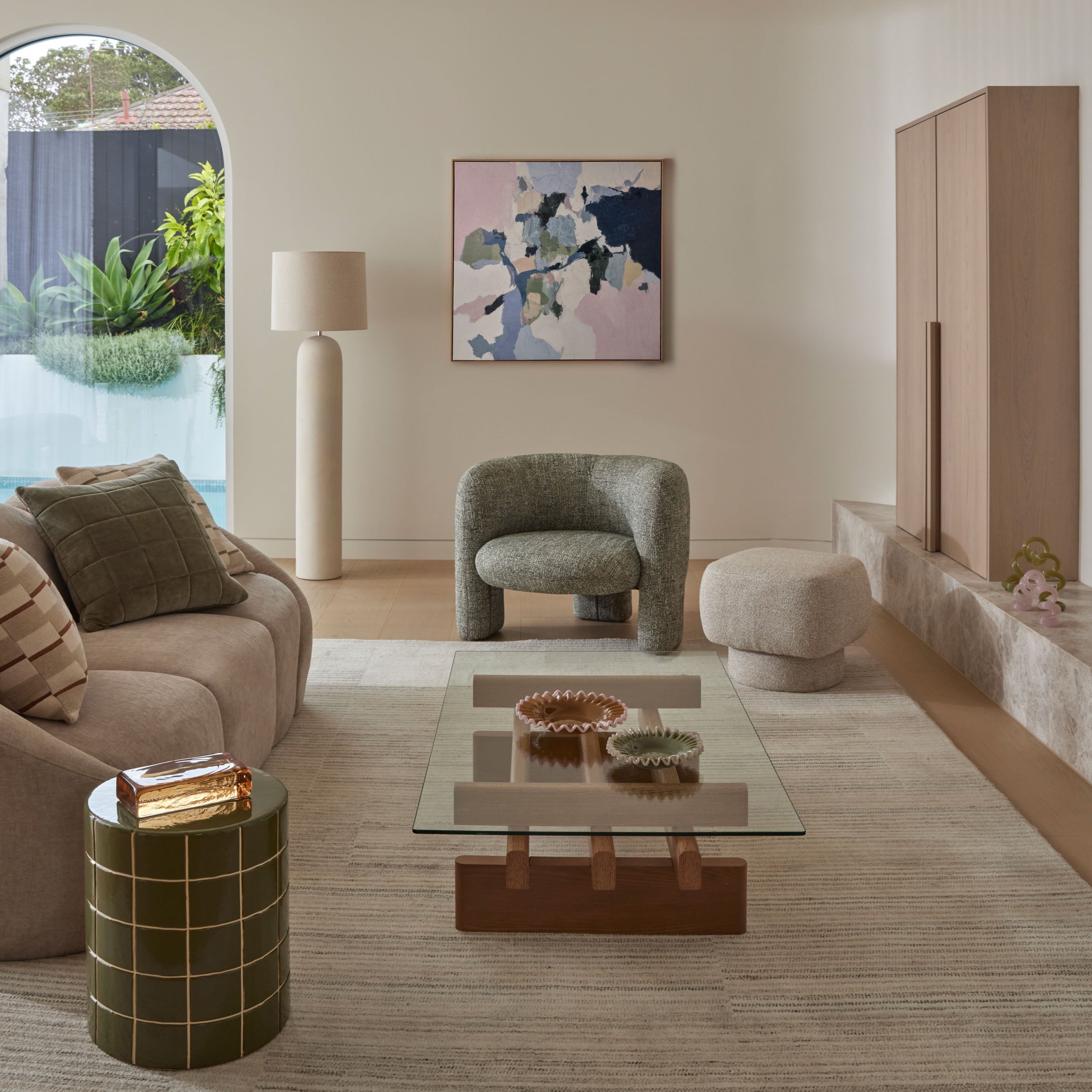Amalfi Cirella Floor Lamp White
