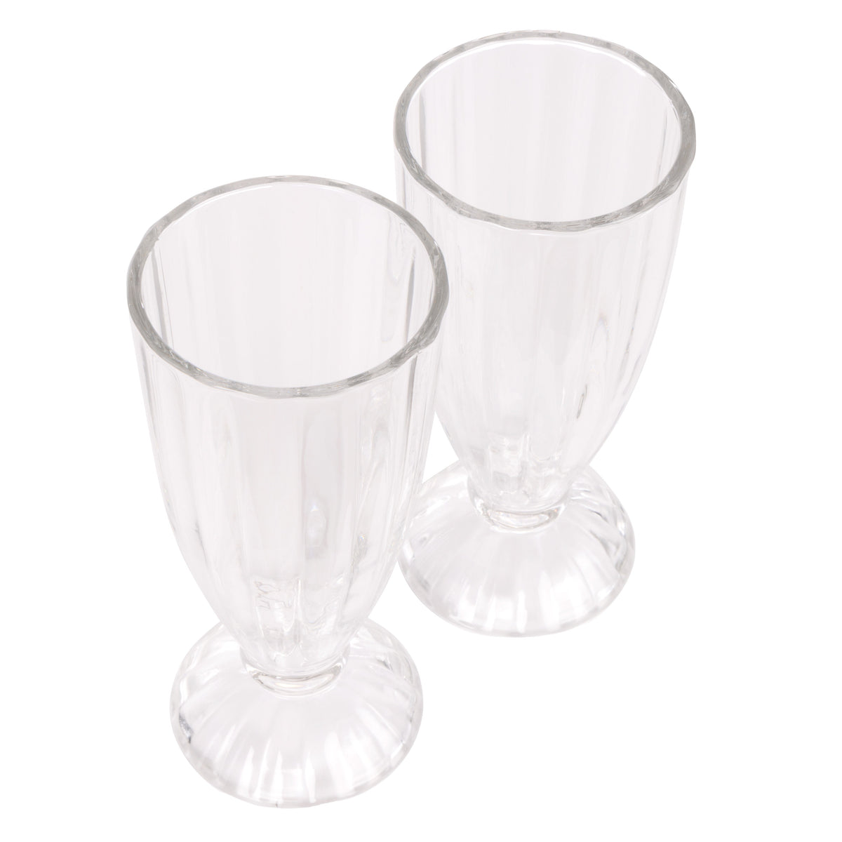 Davis & Waddell Betty Glass Milkshake Glasses 2 Piece Set Clear