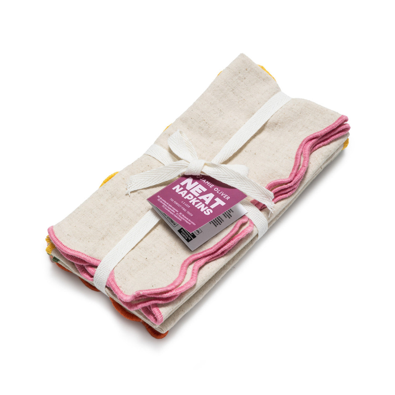 Jamie Oliver Big Love 45cm Neat Napkins Set of 4 Mixed Colours