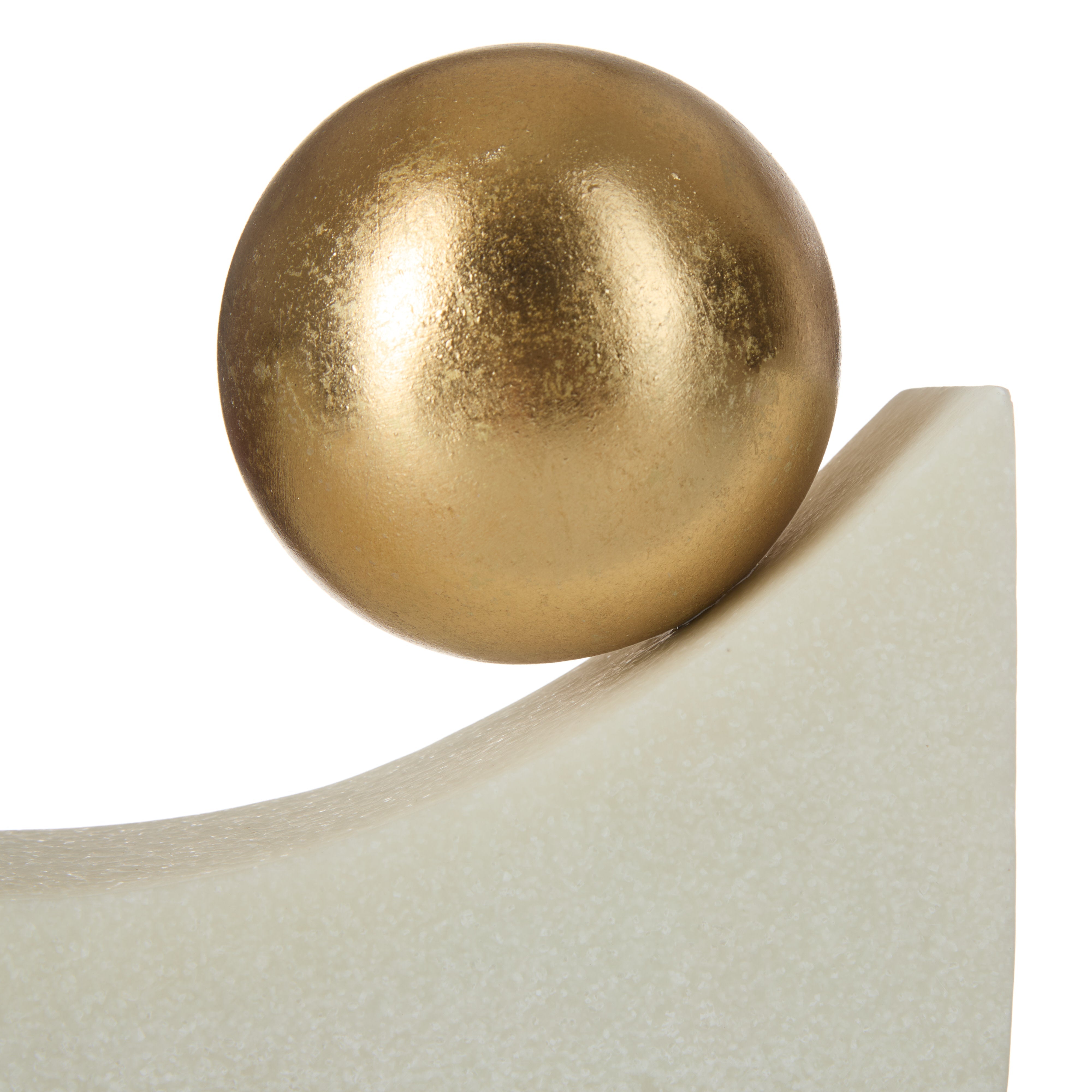 Amalfi Frette Sculpture Wide White & Gold