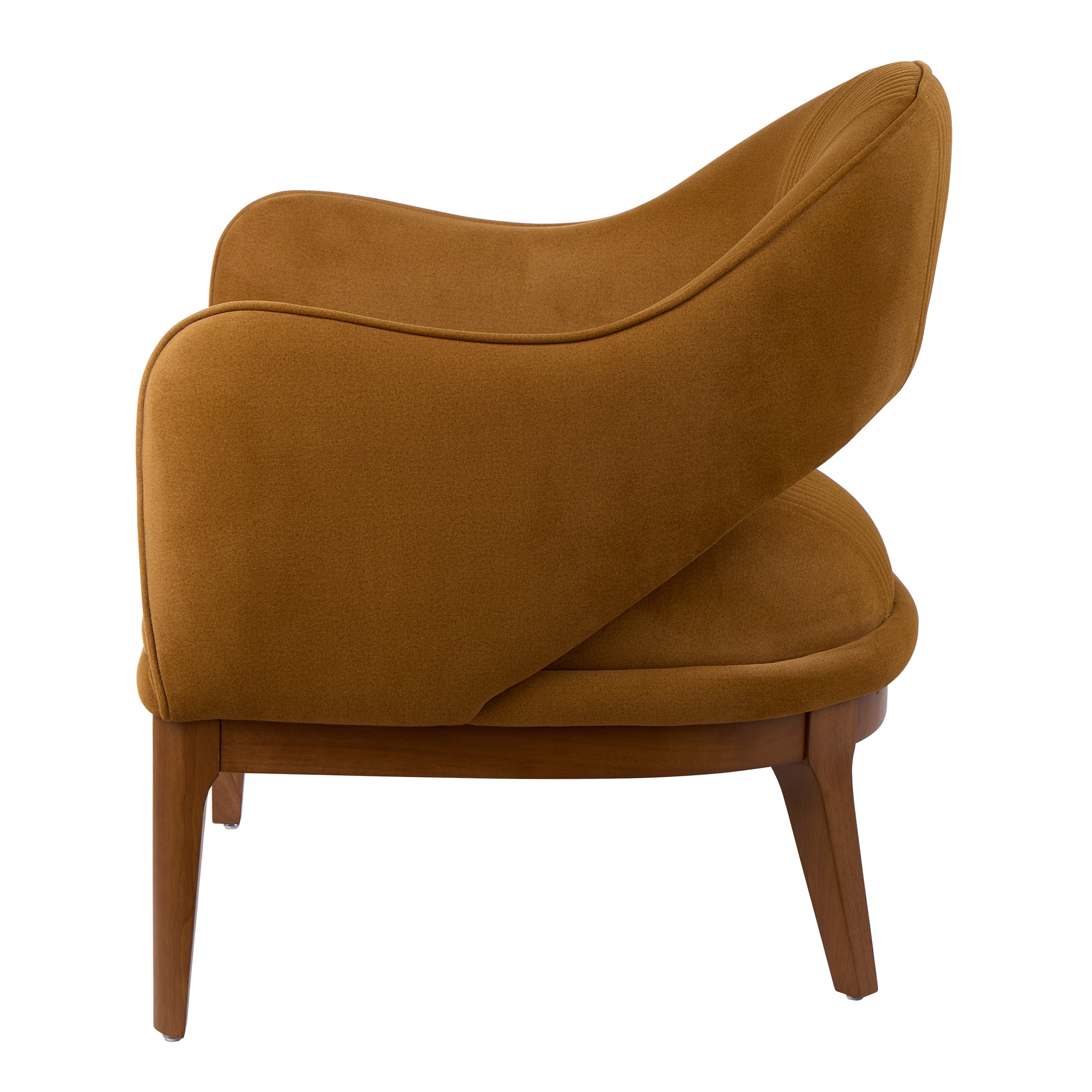 Amalfi Edwin Armchair Mustard & Walnut