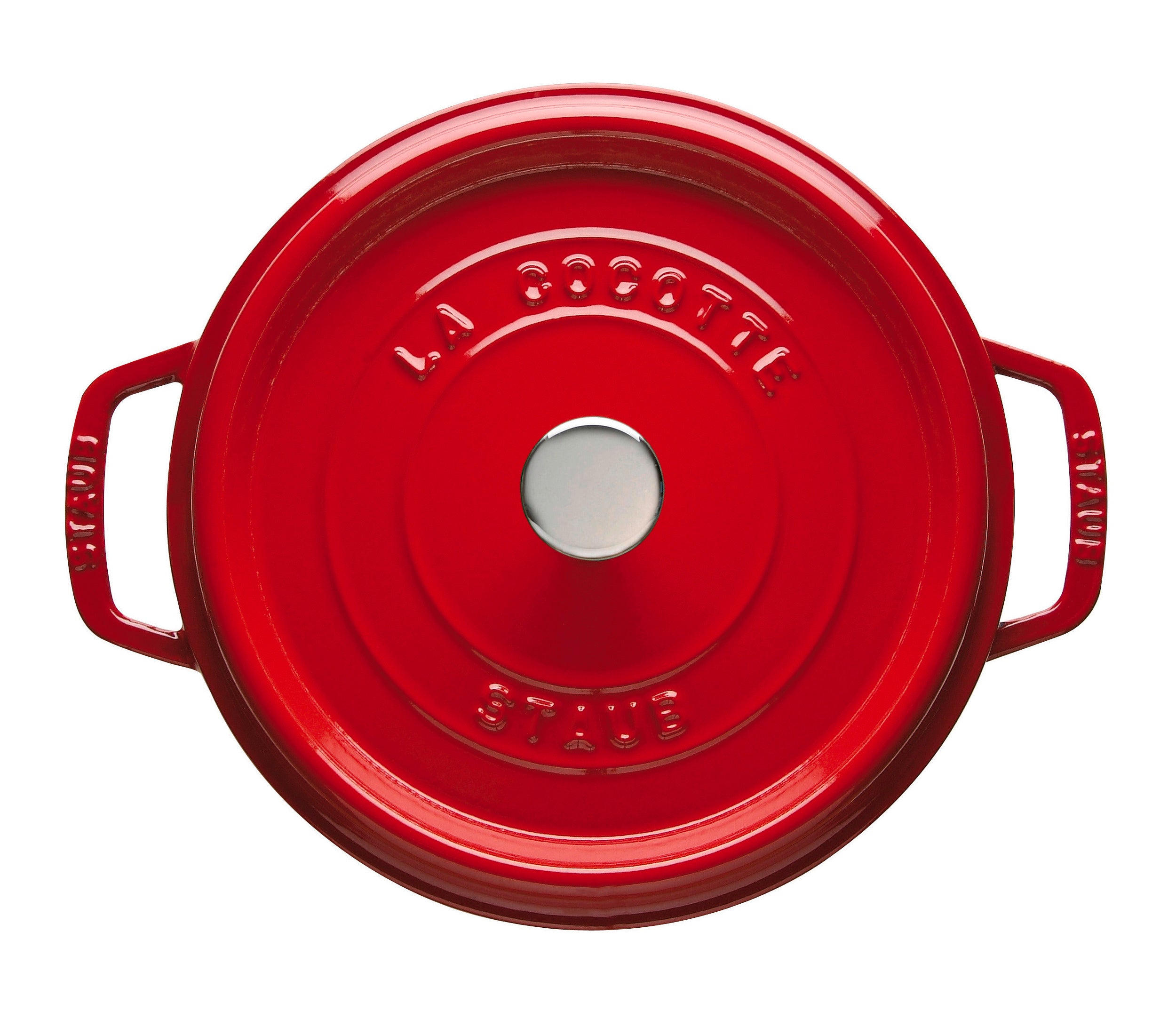 Staub Round Cocotte - 26cm Cherry Red