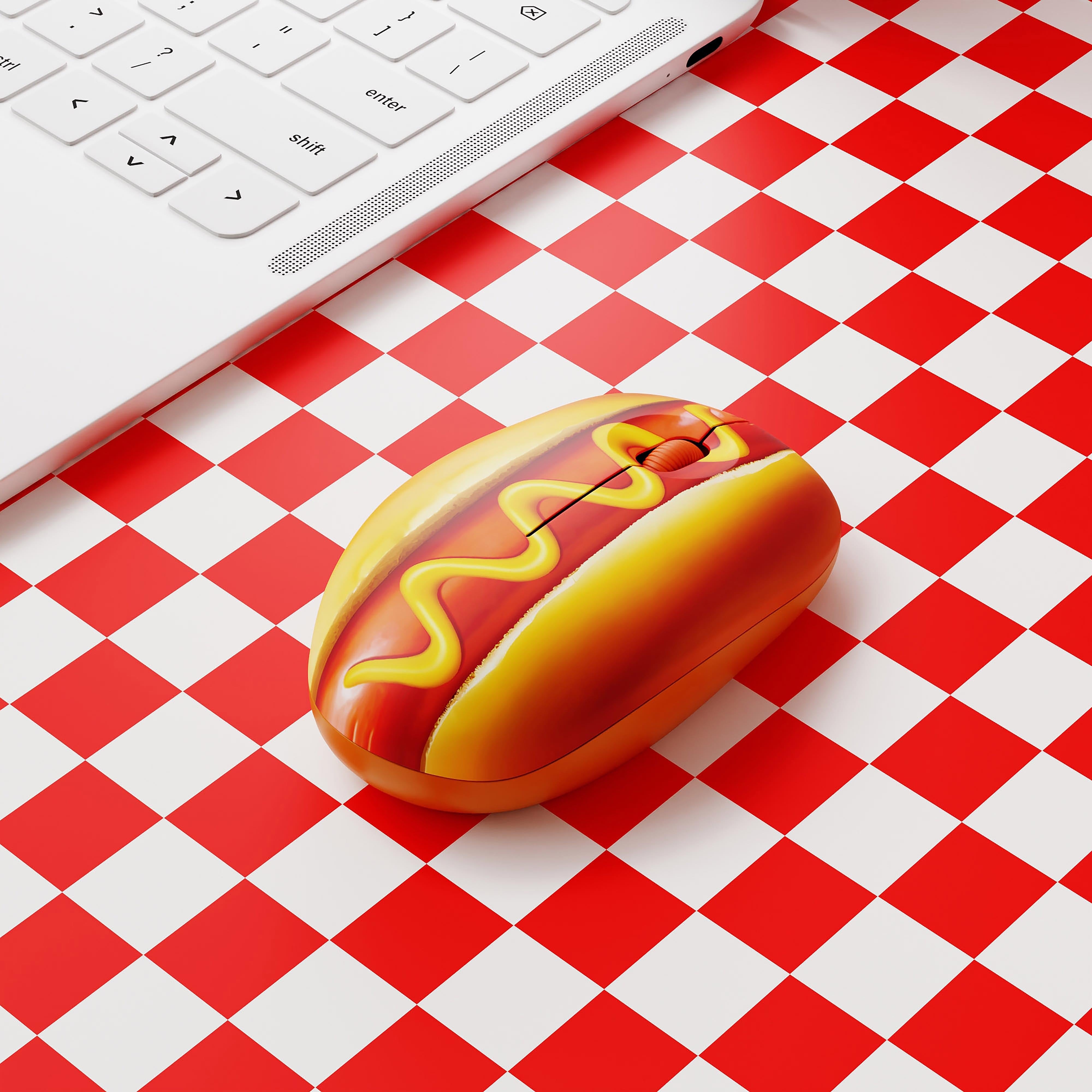 Mustard Hot Dog Mouse