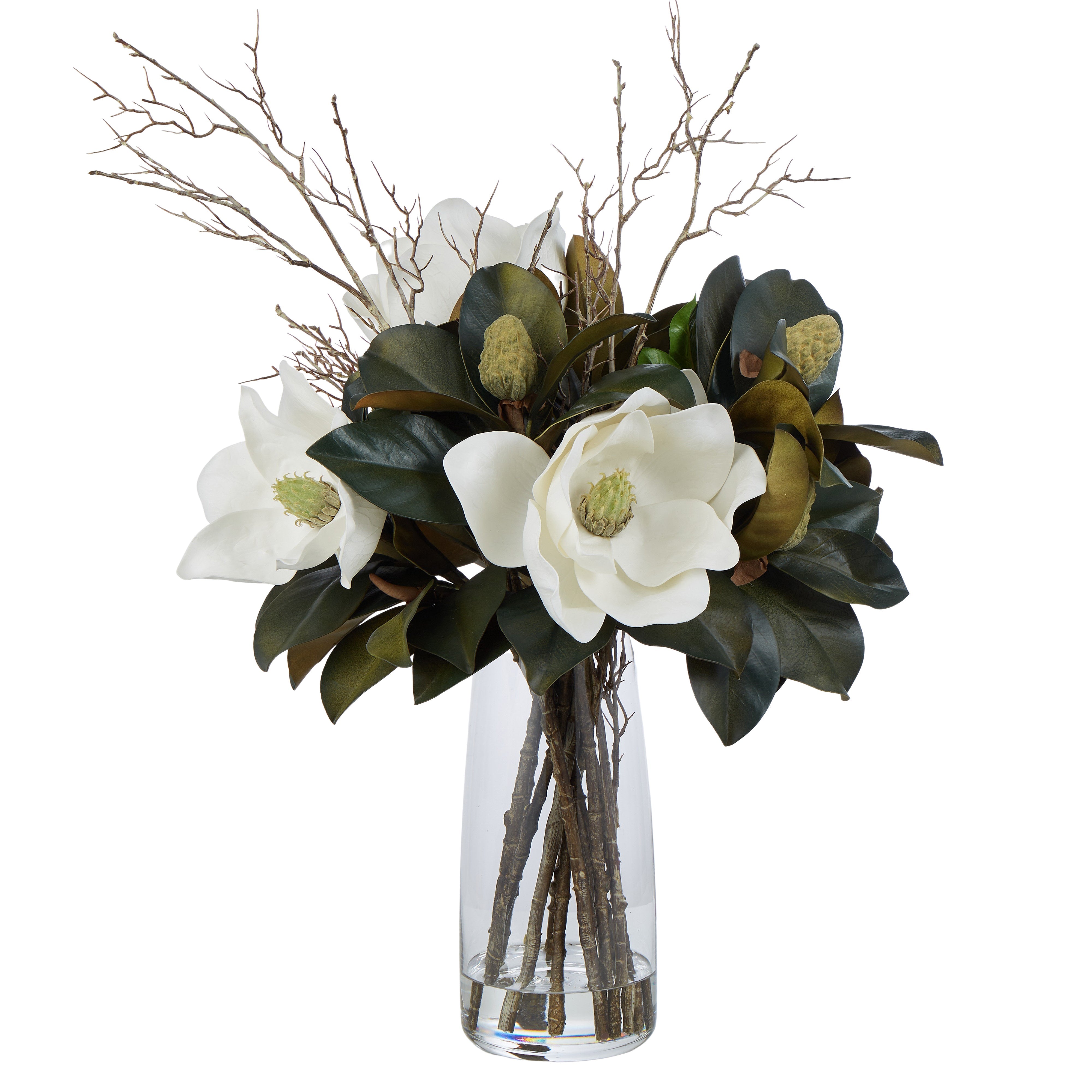 Rogue Magnolia Grandiflora - Alana Vase White