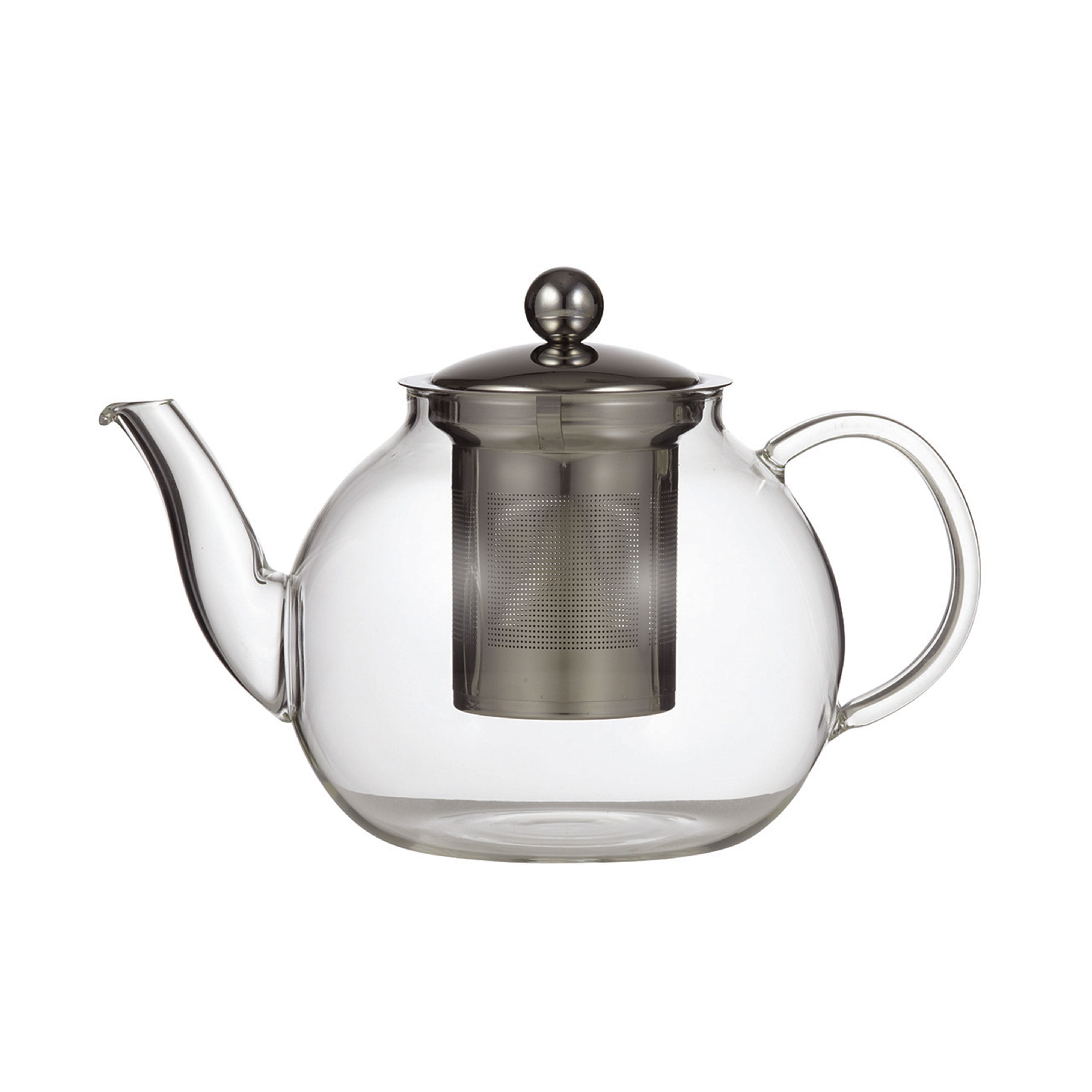 Leaf & Bean Glass Teapot with Infuser 5 Cup (1L) Stainless Steel