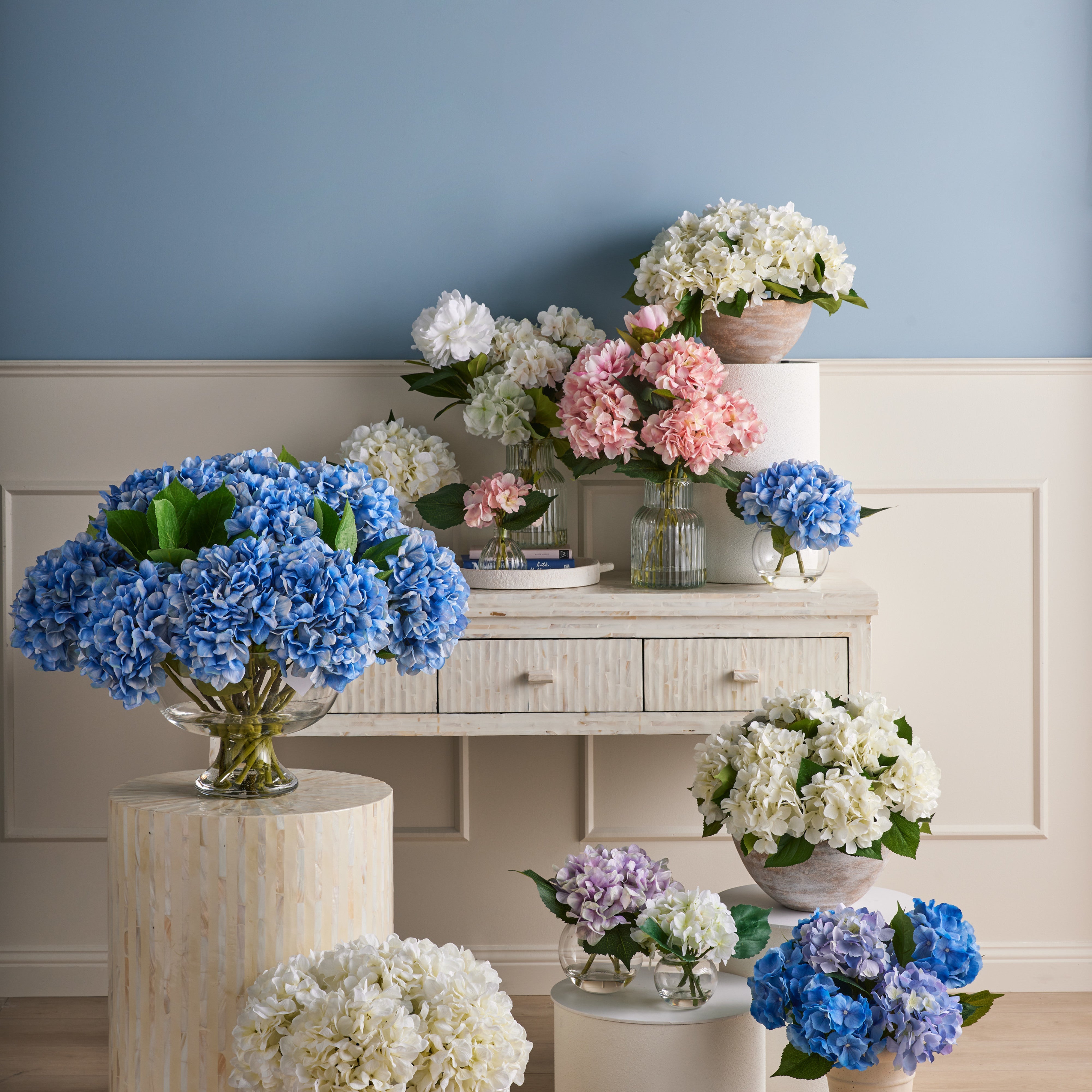 Rogue Garden Hydrangea Mix - Dahlia Bowl Blue & Glass