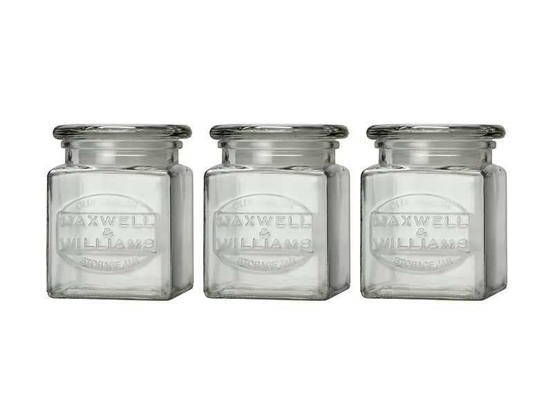Maxwell & Williams Olde English Storage Jars Clear 0.5L 3 Piece