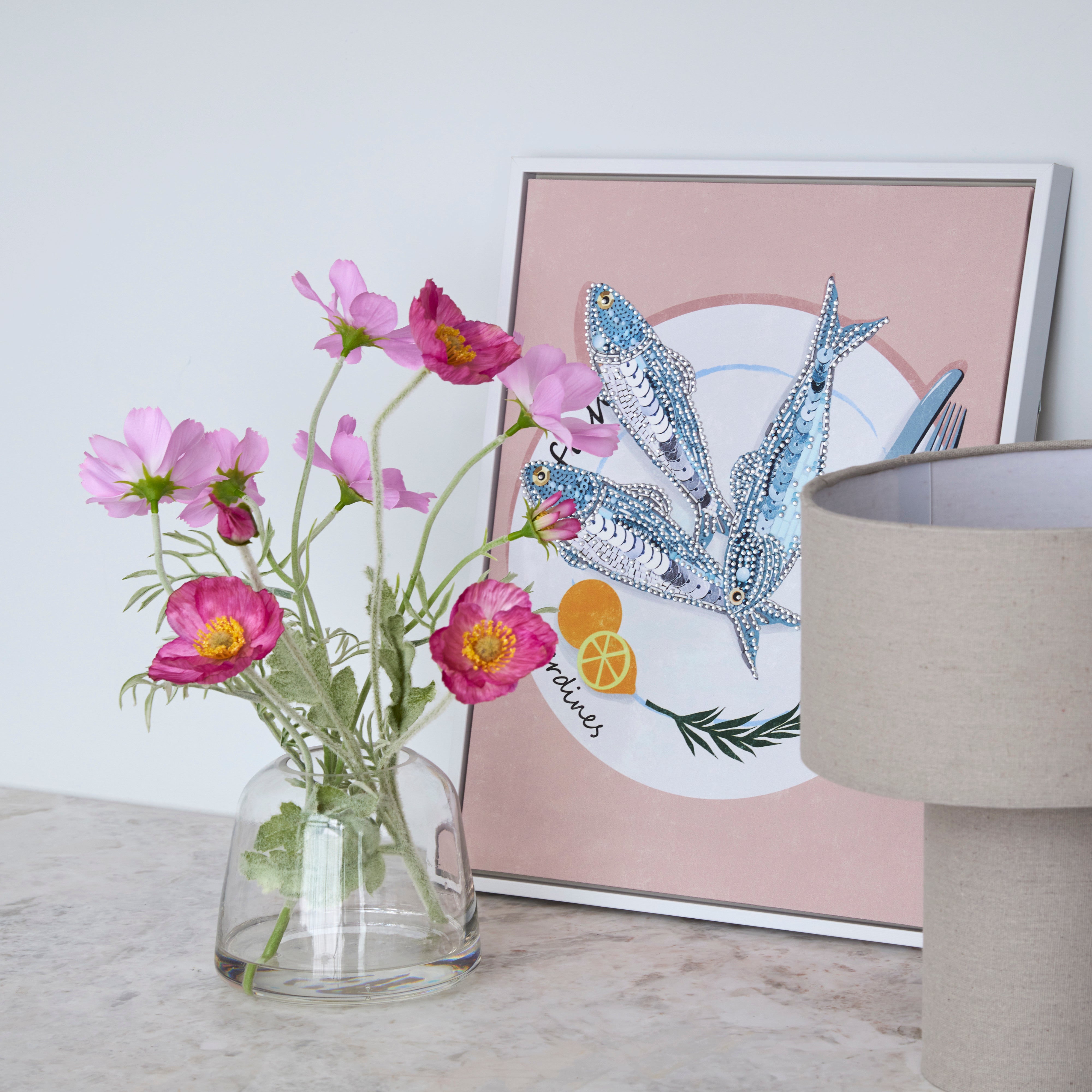 Emporium Hendrix Fabric Table Lamp Oat