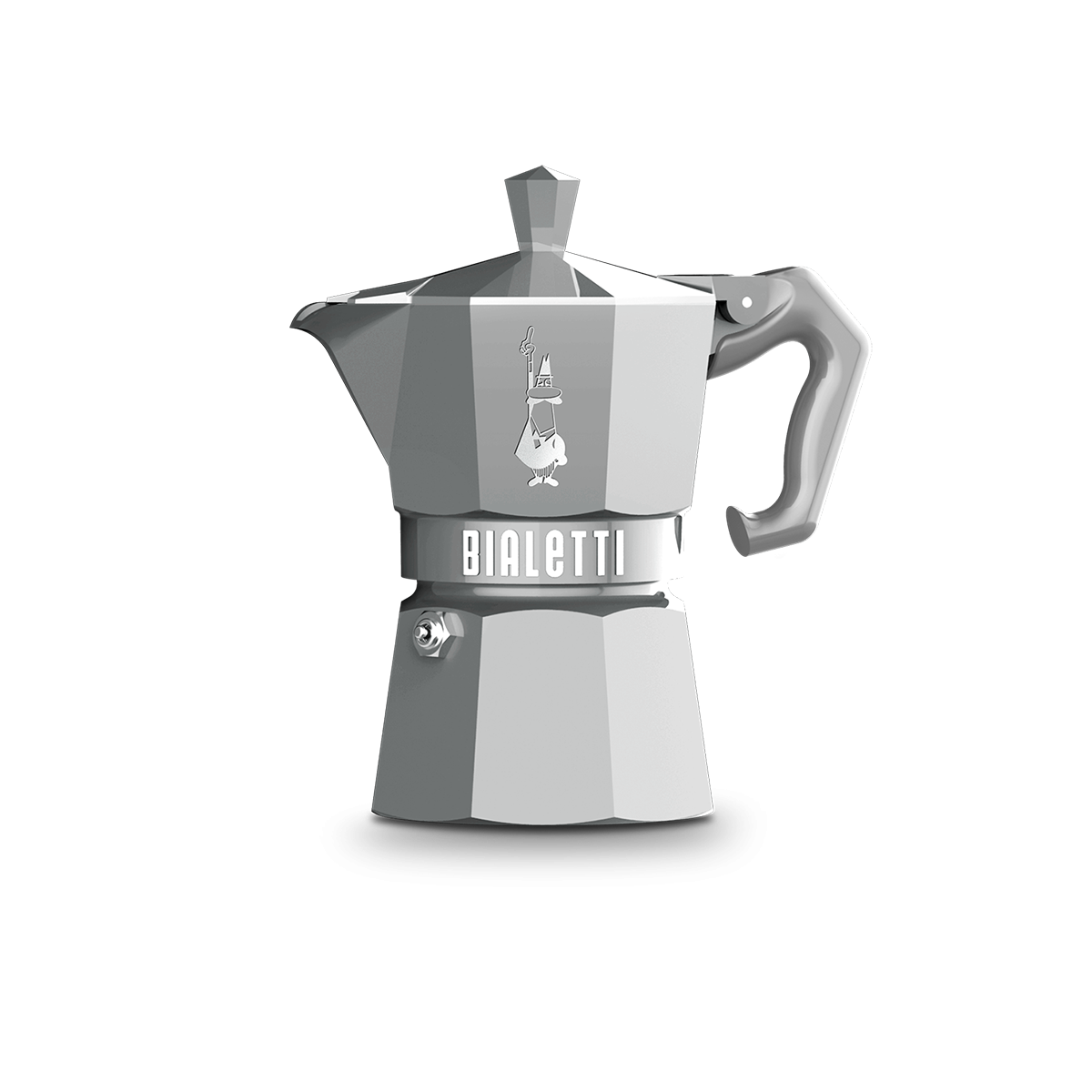 Bialetti Moka Exclusive Silver – 3 Cup (130 ml) Stovetop Coffee Maker