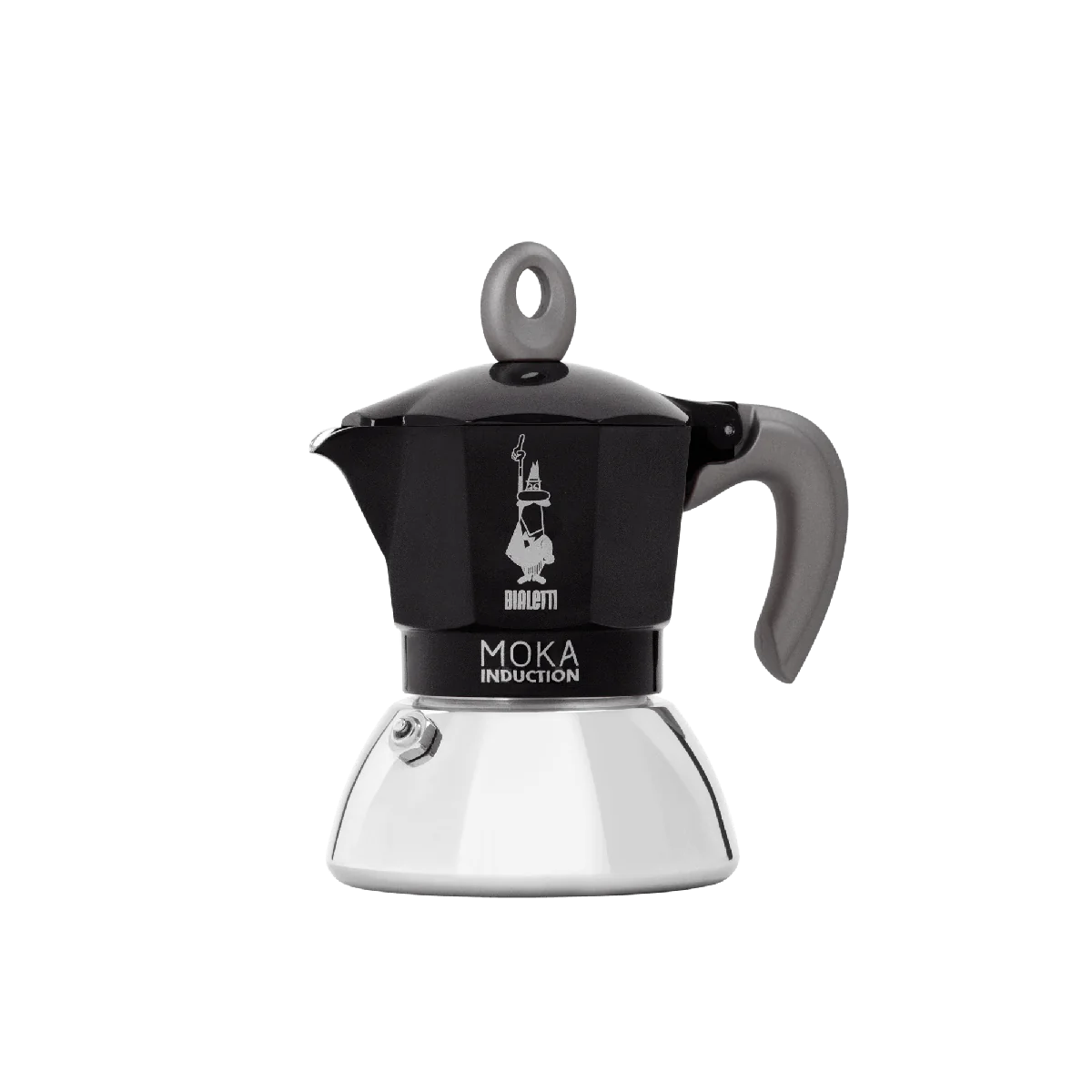 Bialetti New Moka Induction Black 2 Cup (90ml) Stovetop Coffee Maker