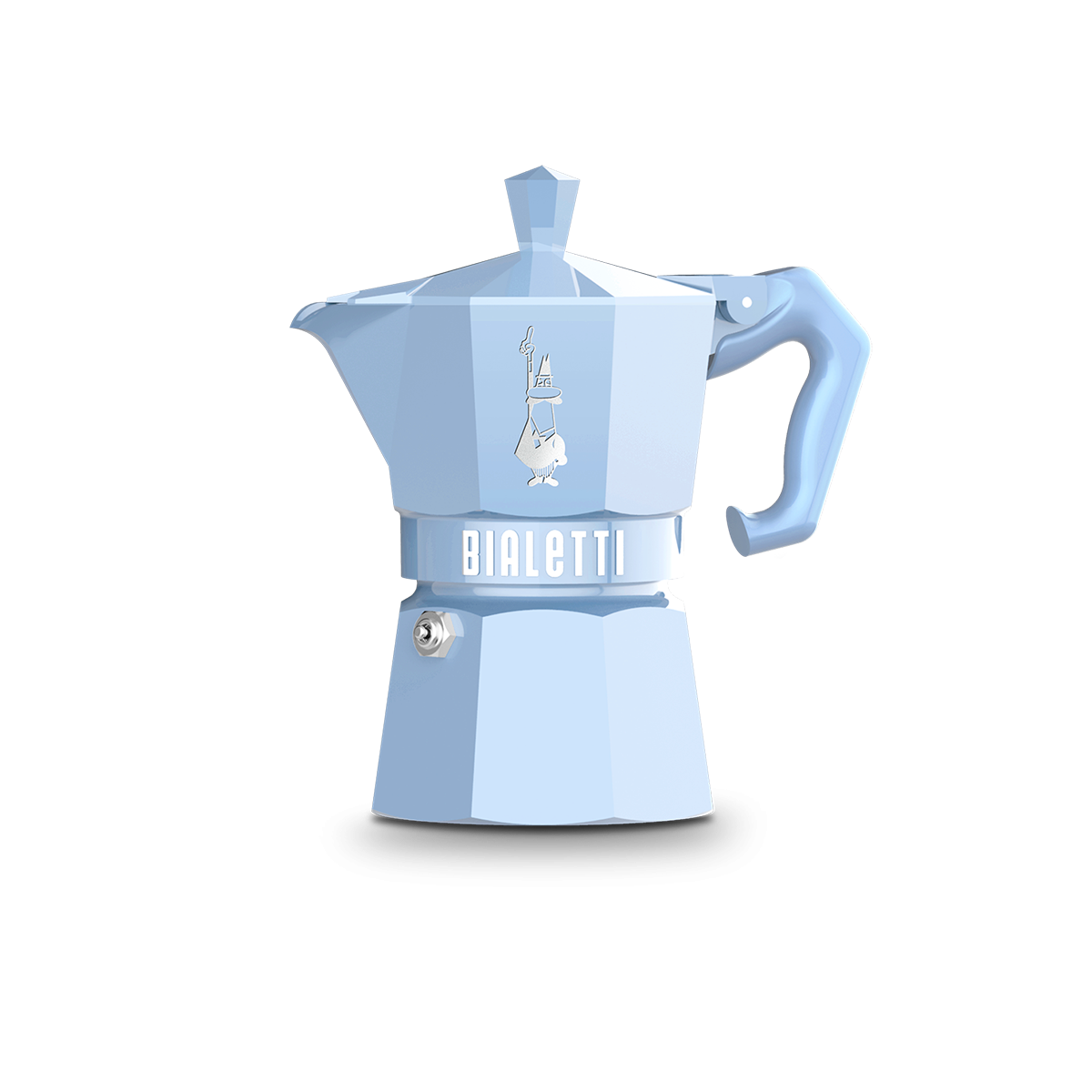 Bialetti Moka Exclusive Light Blue – 3 Cup (130 ml) Stovetop Coffee Maker