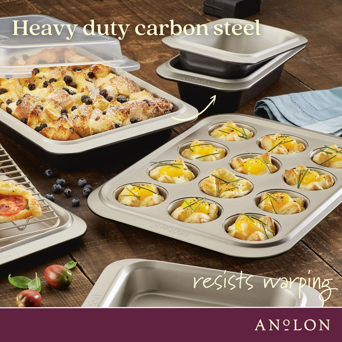 Anolon Ceramic Reinforced Fluted Cake Ring 24cm