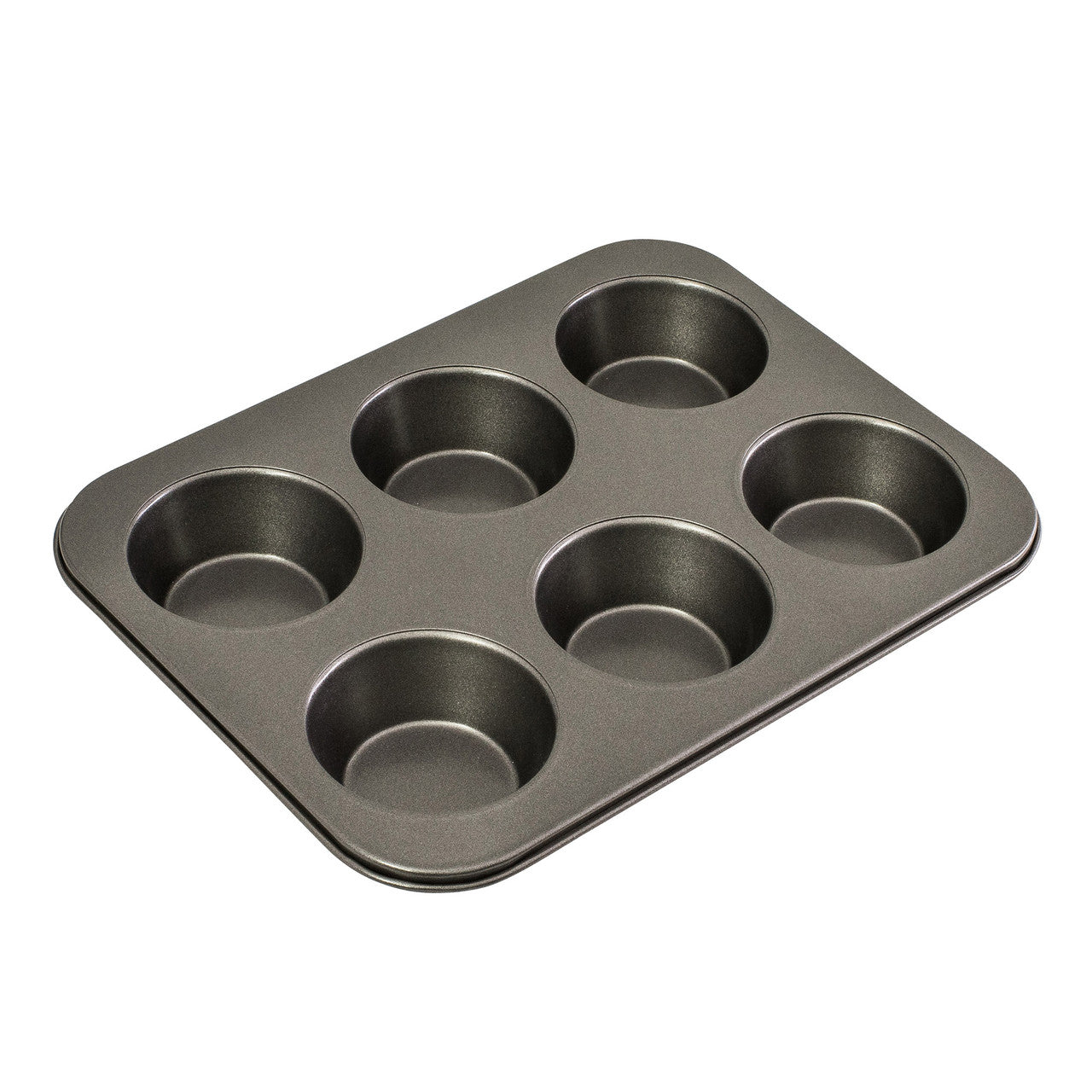 Bakemaster 6 Cup Large Muffin Pan, 35 x 26cm/9 x 4cm - Non-stick