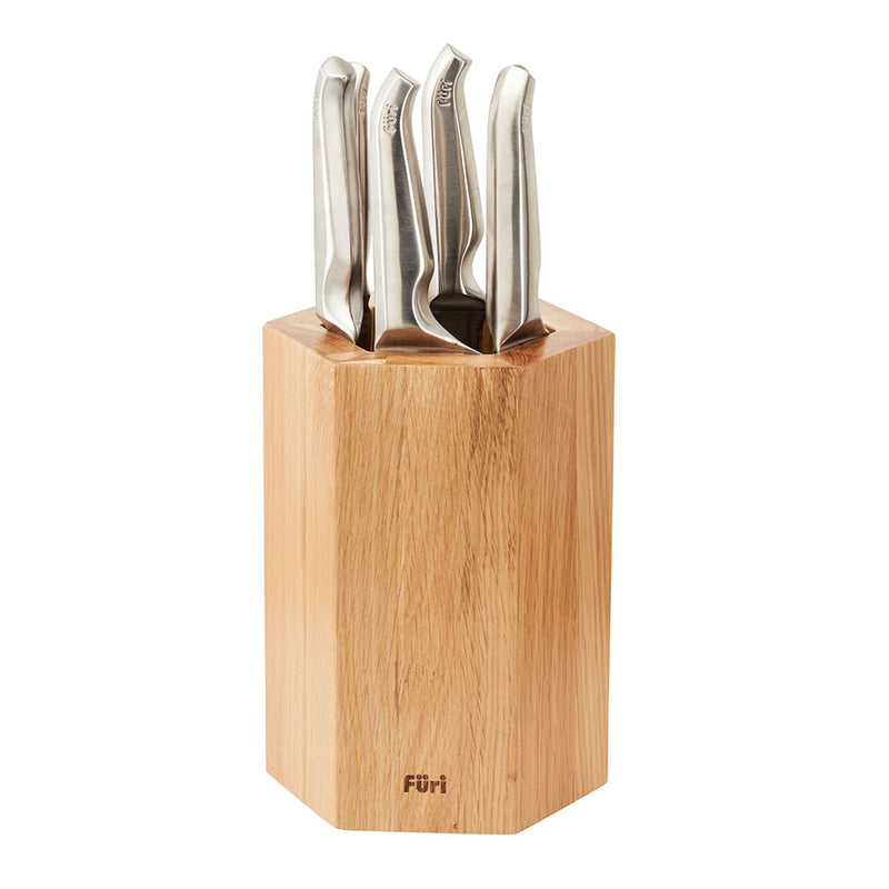 Furi Magnetic Hexagonal 7-Piece Knife Block Set