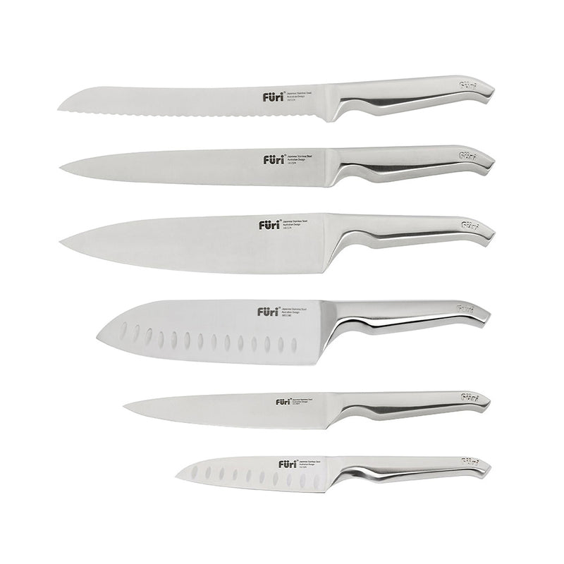 Furi Magnetic Hexagonal 7-Piece Knife Block Set