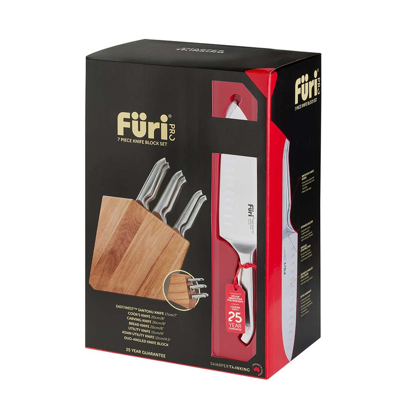 Furi Pro Duo Angled 7-Piece Knife Block Set
