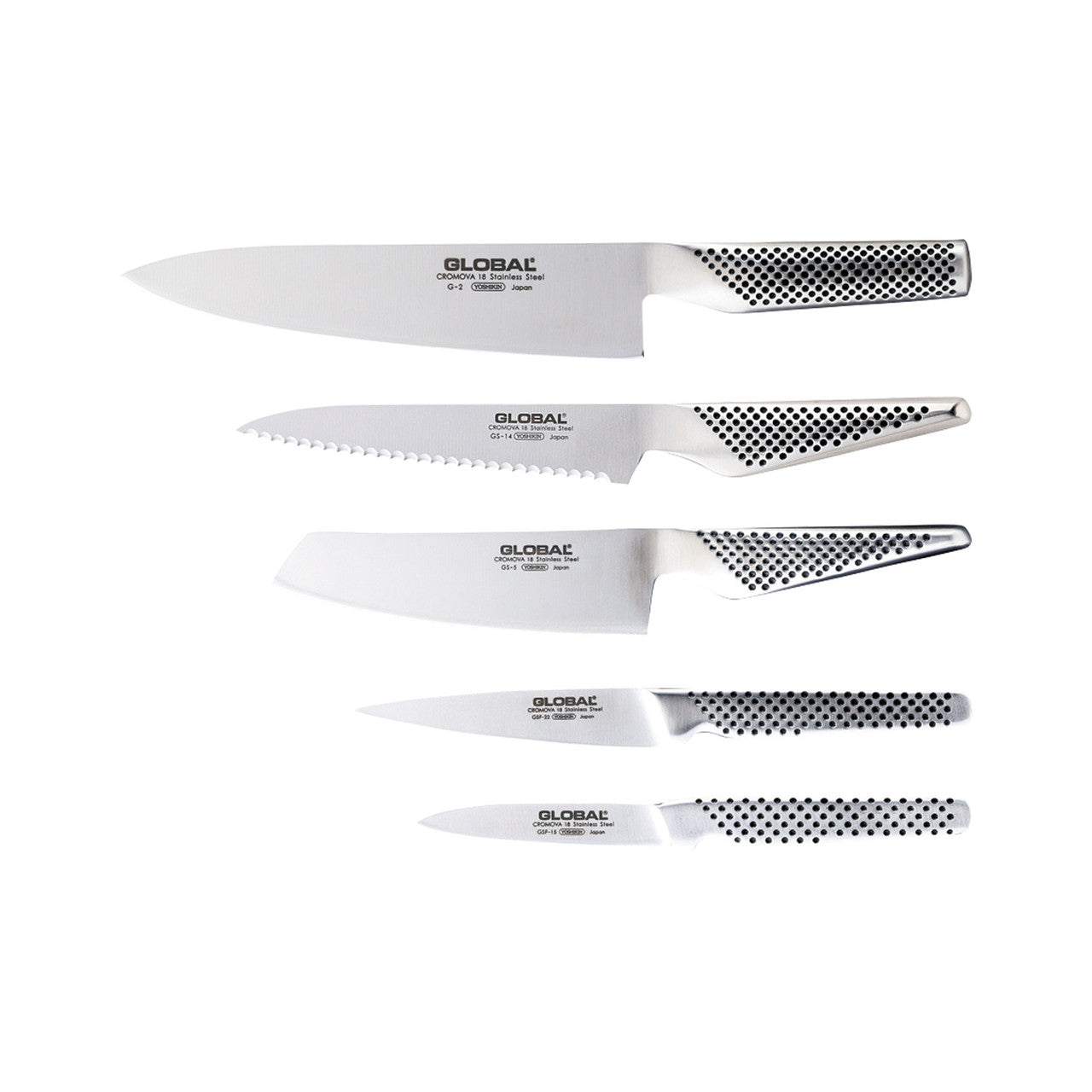 Global Katana 6pce Knife Block - Bamboo