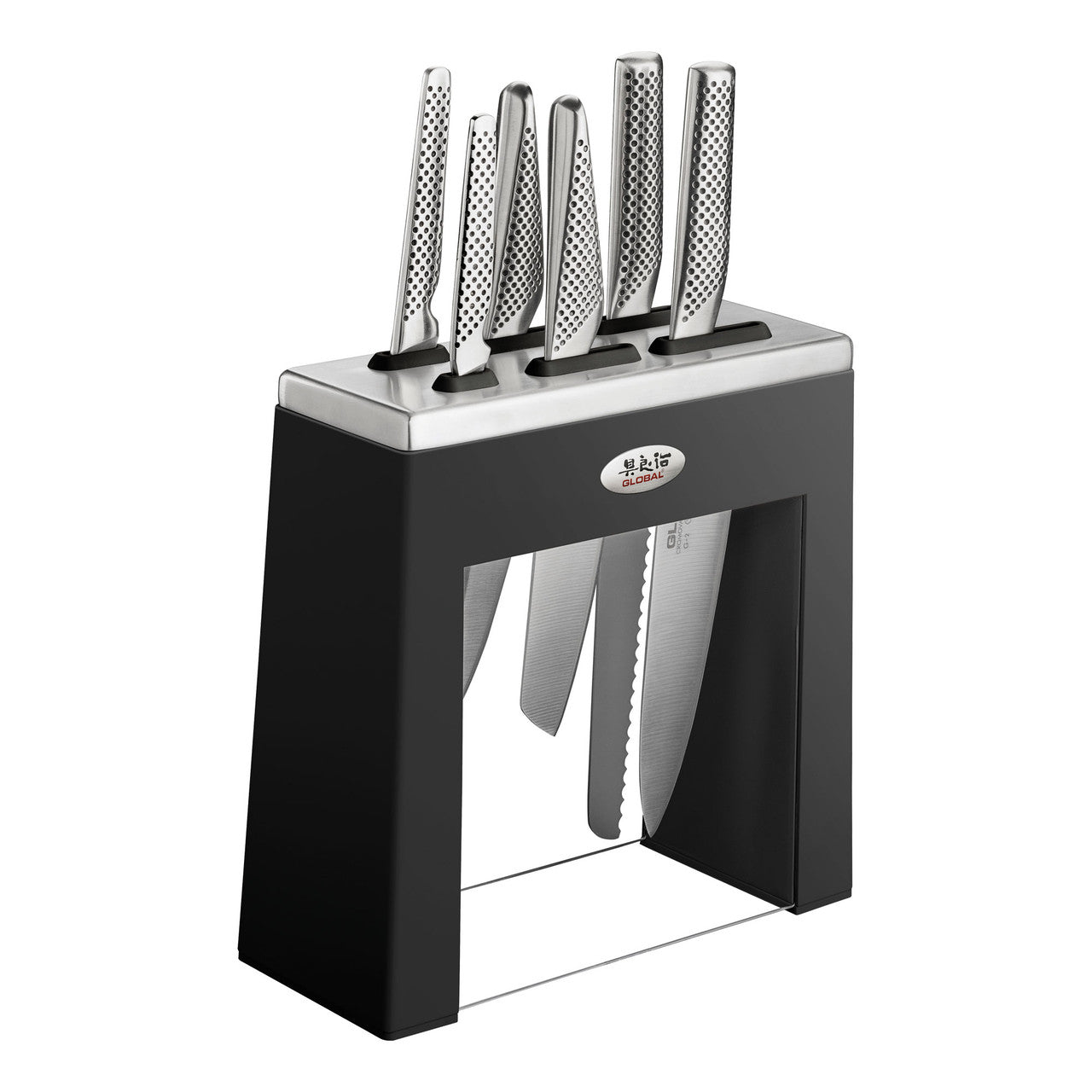Global Kabuto 7 Piece Knife Block Set - Blk